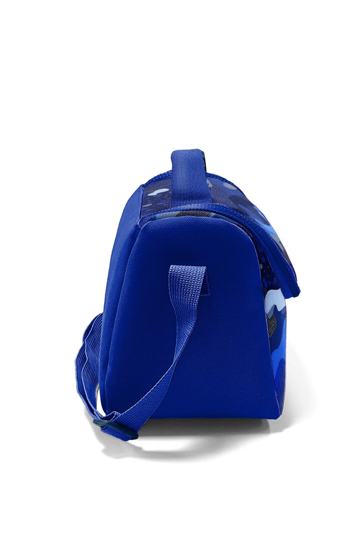 Coral High Kids Lacivert Saks Kamuflaj Desenli Thermo Beslenme Çantası 22789