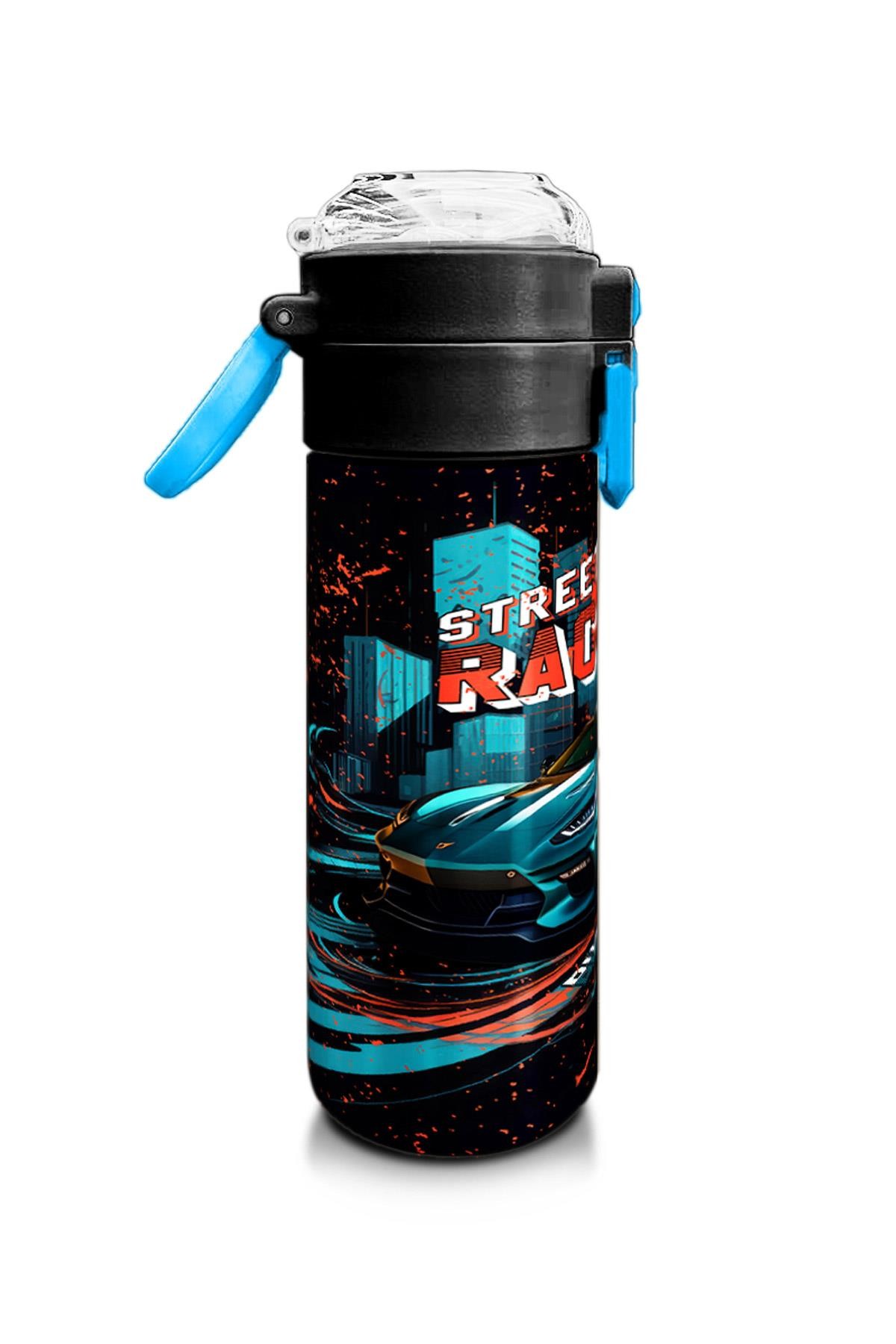 Coral High Kids Nefti Yarış Arabası Desenli Pipetli ve Direkt İçim Çelik Termos 500 ml 31966