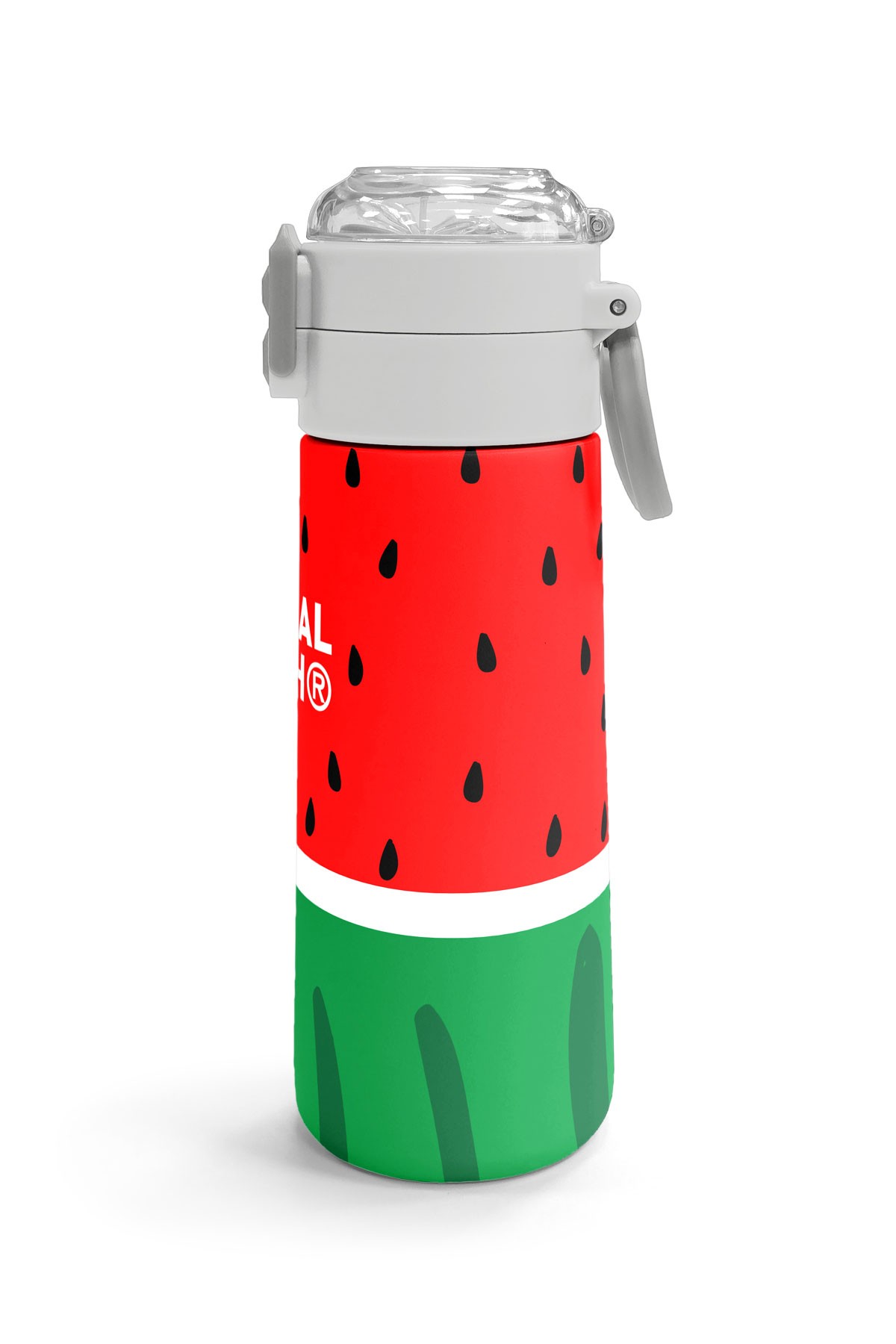 Coral High Kids Kırmızı Yeşil Karpuz Desenli Pipetli ve Direkt İçim Çelik Termos 500 ml 31866