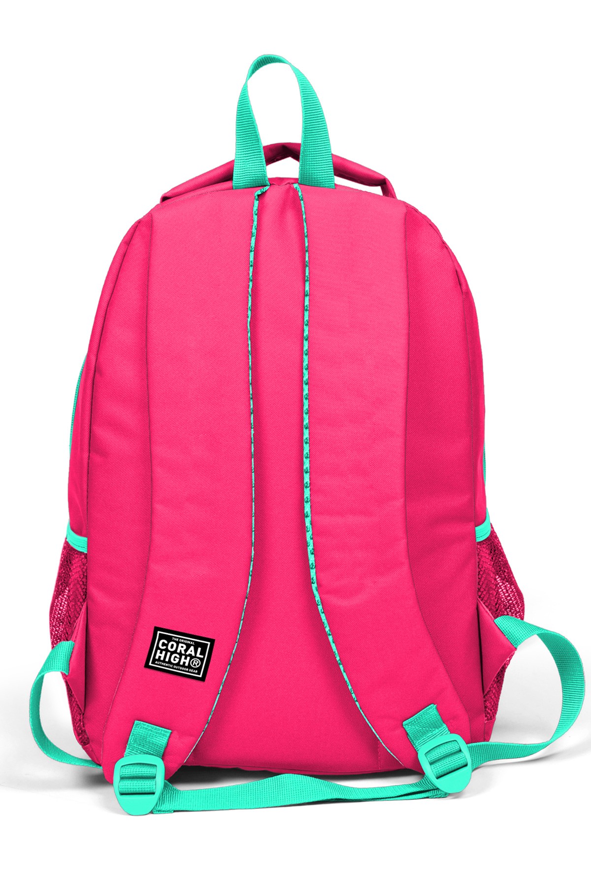 Coral High Kids Neon Mercan Su Yeşili Flamingo Desenli Okul Sırt Çantası 14377