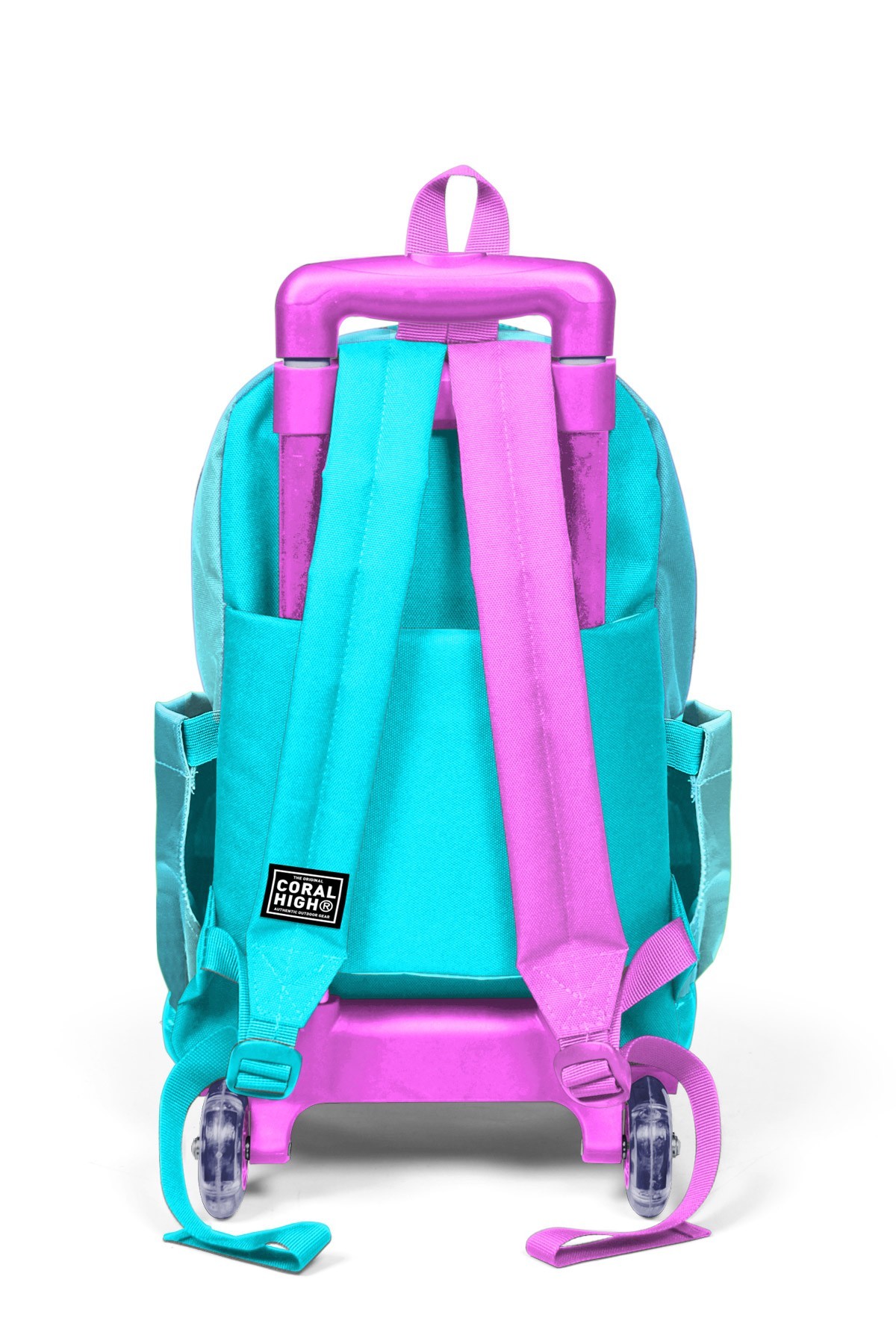 Coral High Kids Turkuaz Pembe Çizgili 3’lü Okul Çanta Seti SET0123971