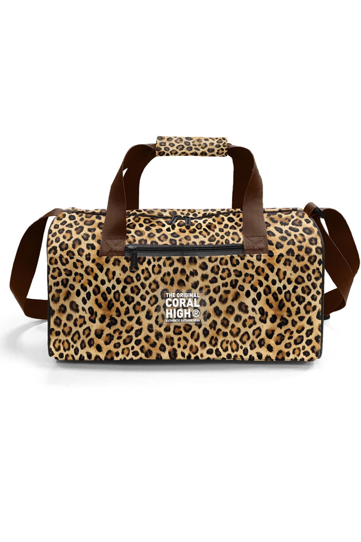 Coral High Kahverengi Leopar Desenli Spor Çanta 27533