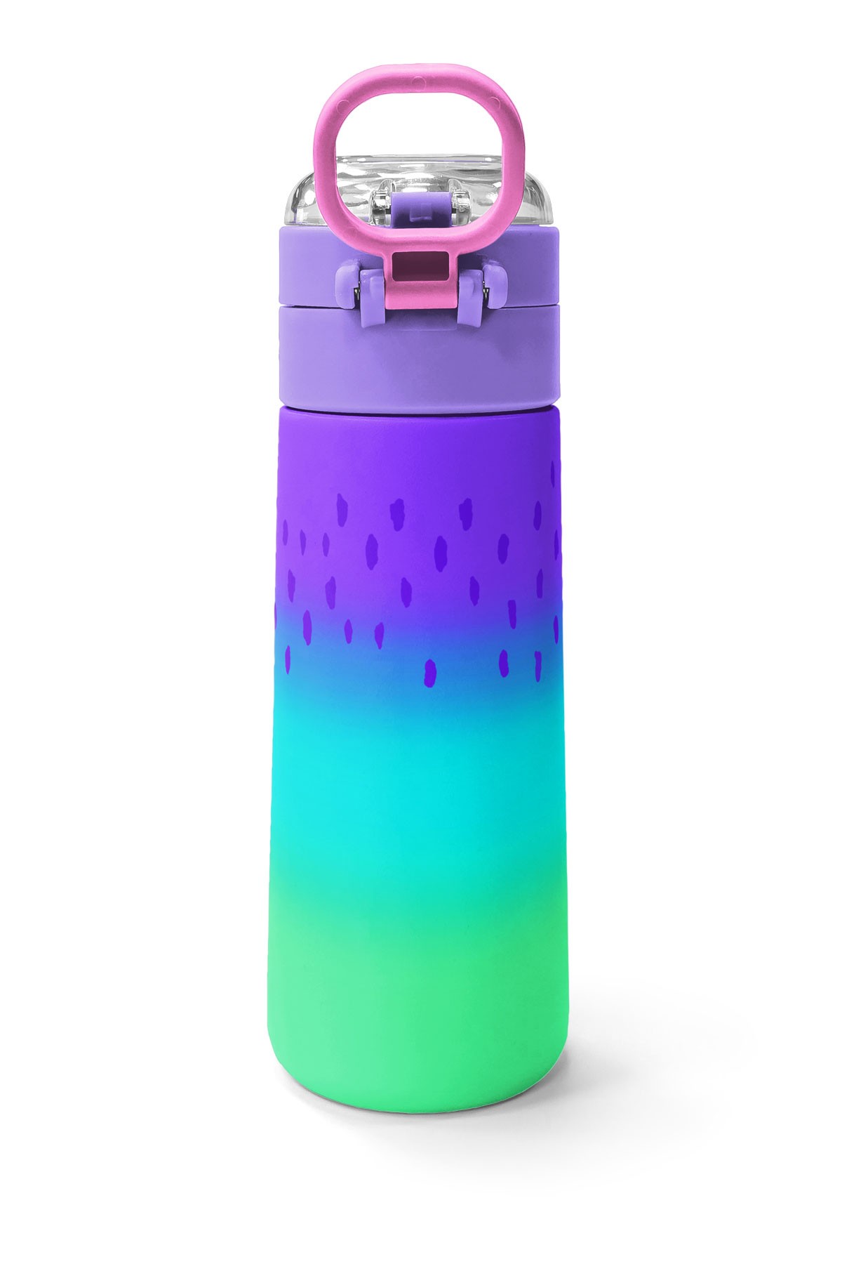 Coral High Kids Mor Lila Renk Geçişli Pipetli ve Direkt İçim Çelik Termos 500 ml 31850