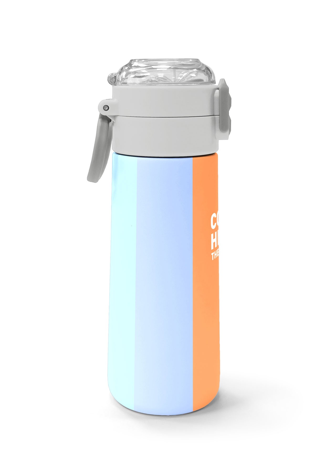 Coral High Kids Renkli Çizgili Desenli Pipetli ve Direkt İçim Çelik Termos 500 ml 31880