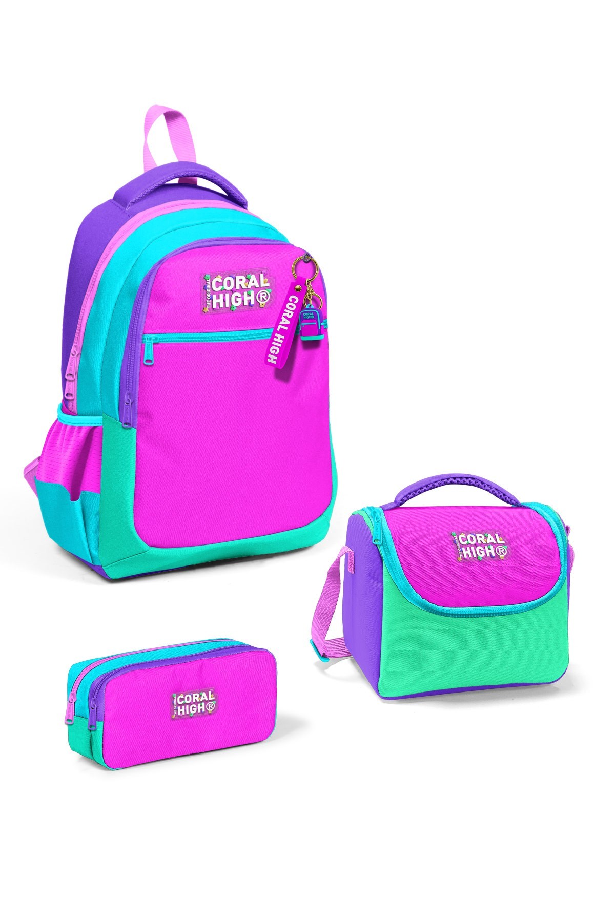 Coral High Kids Çok Renkli 3’lü Okul Çanta Seti SET0114426