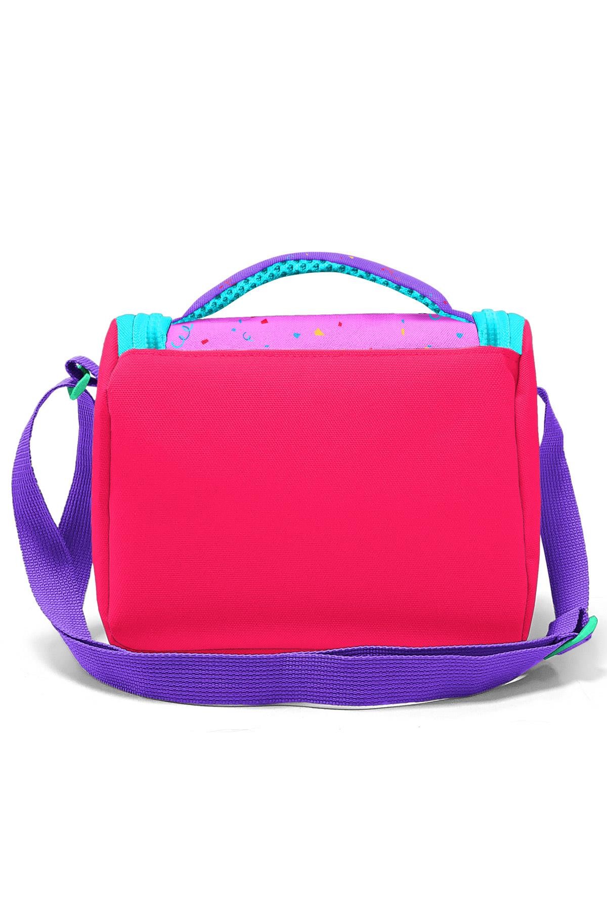 Coral High Kids Pembe Turkuaz K-Pop Desenli Thermo Beslenme Çantası 12788