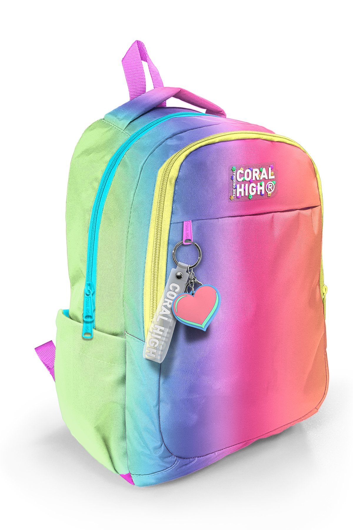 Coral High Kids Renk Geçişli Desenli Üç Bölmeli Okul Sırt Çantası 23668