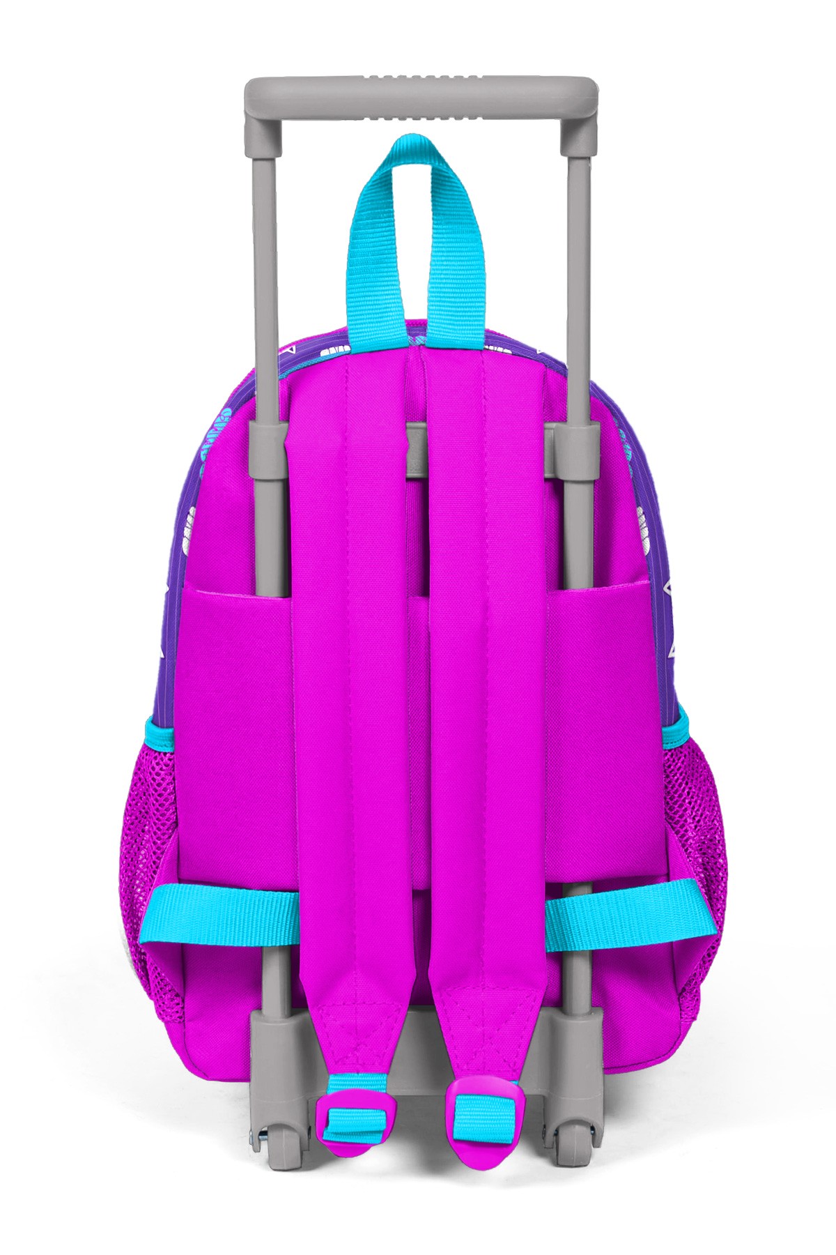 Minik Yuva Çekçekli Sırt Çantası Mor Pembe Kedi Desenli İki Bölmeli  24002