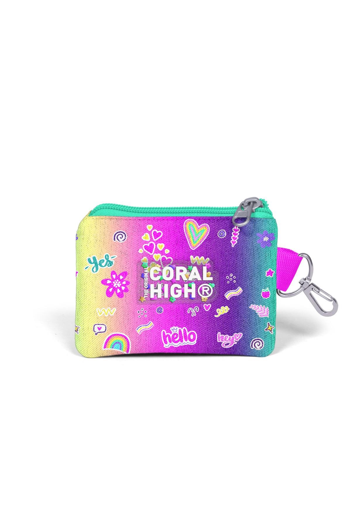 Coral High Kids Pembe Su Yeşili Flamingo Bozuk Para Çantası 21929