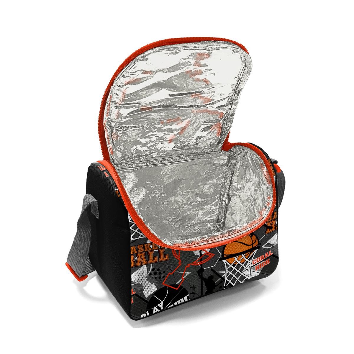Coral High Kids Siyah Gri Basketbol Desenli 3'lü Okul Çanta Seti SET0114418