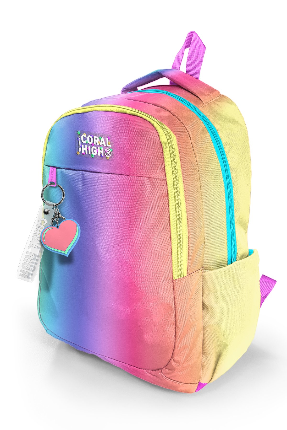 Coral High Kids Renk Geçişli Desenli Üç Bölmeli Okul Sırt Çantası 23668