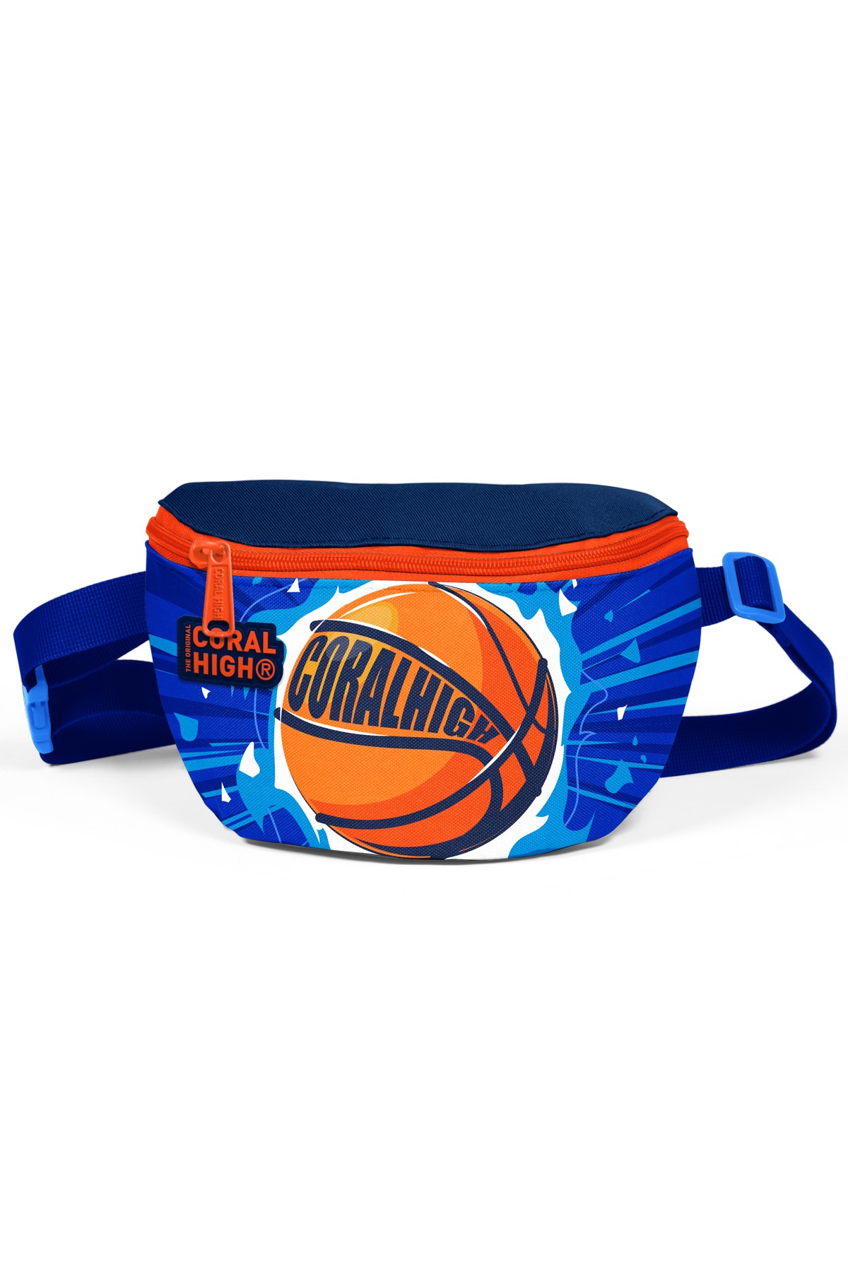 Coral High Kids Lacivert Mavi Basketbol Top Desenli Bel Çantası 22498