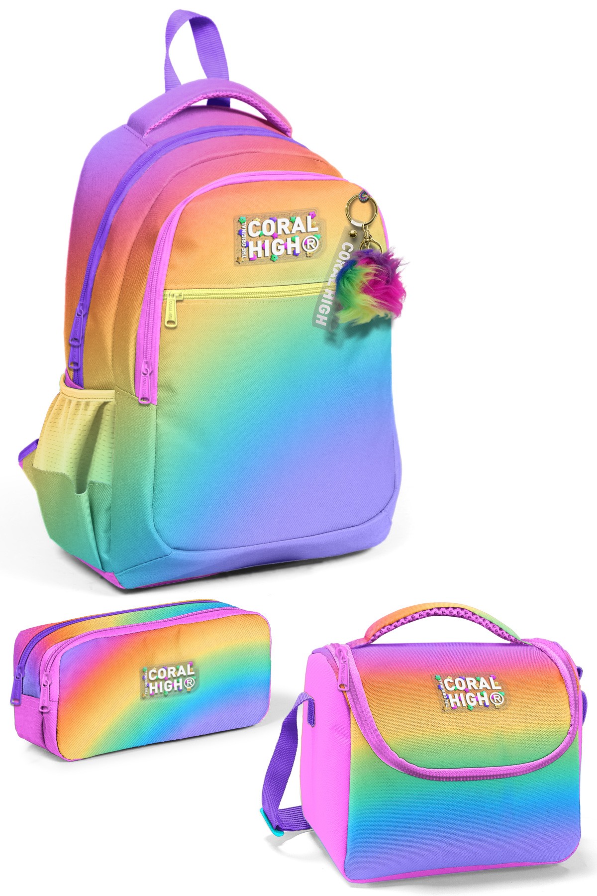 Coral High Kids Renk Geçişli 3 lü Okul Çanta Seti SET0114425