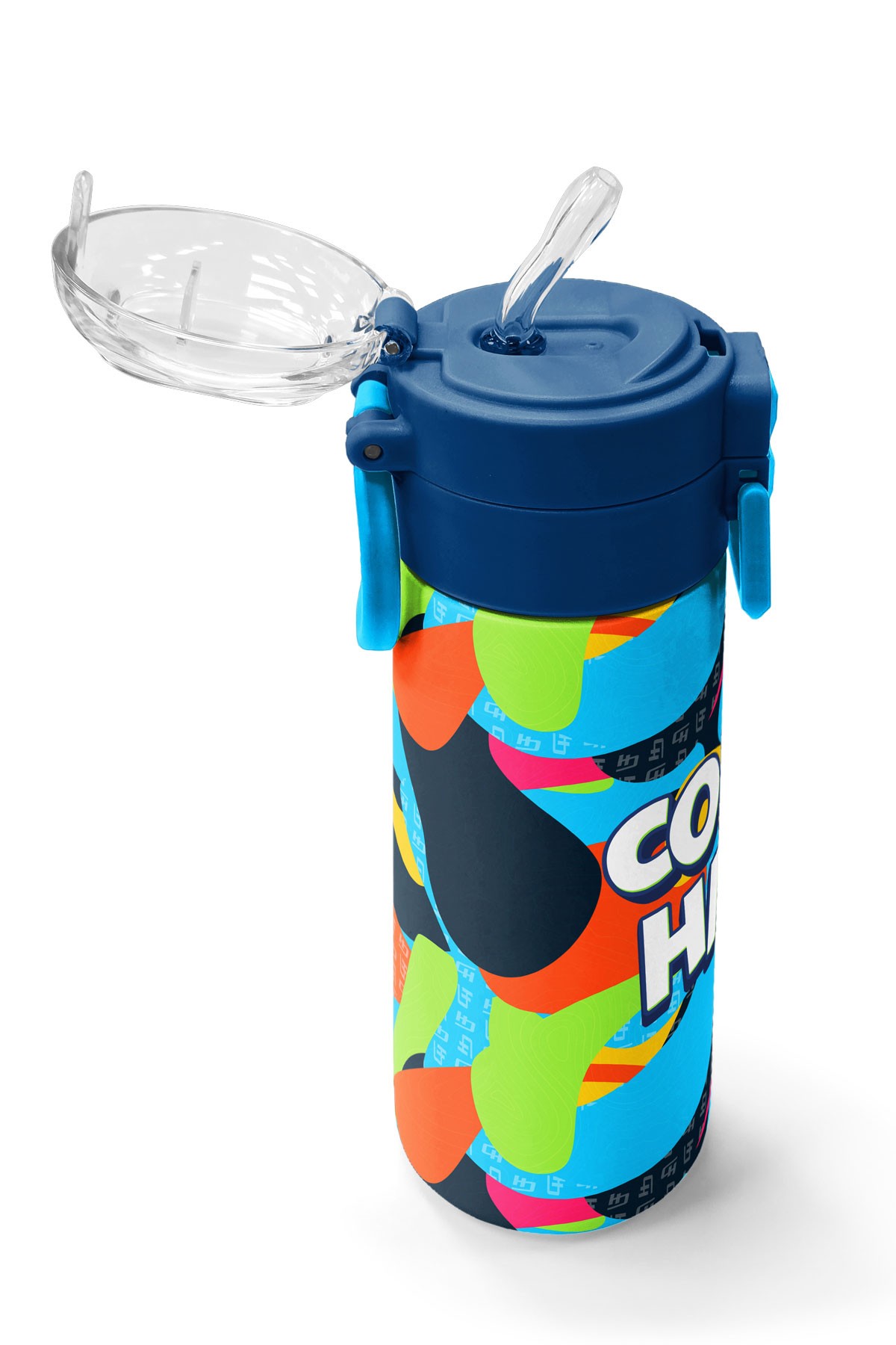 Coral High Kids Grafiti Desenli Pipetli ve Direkt İçim Çelik Termos 500 ml 31993