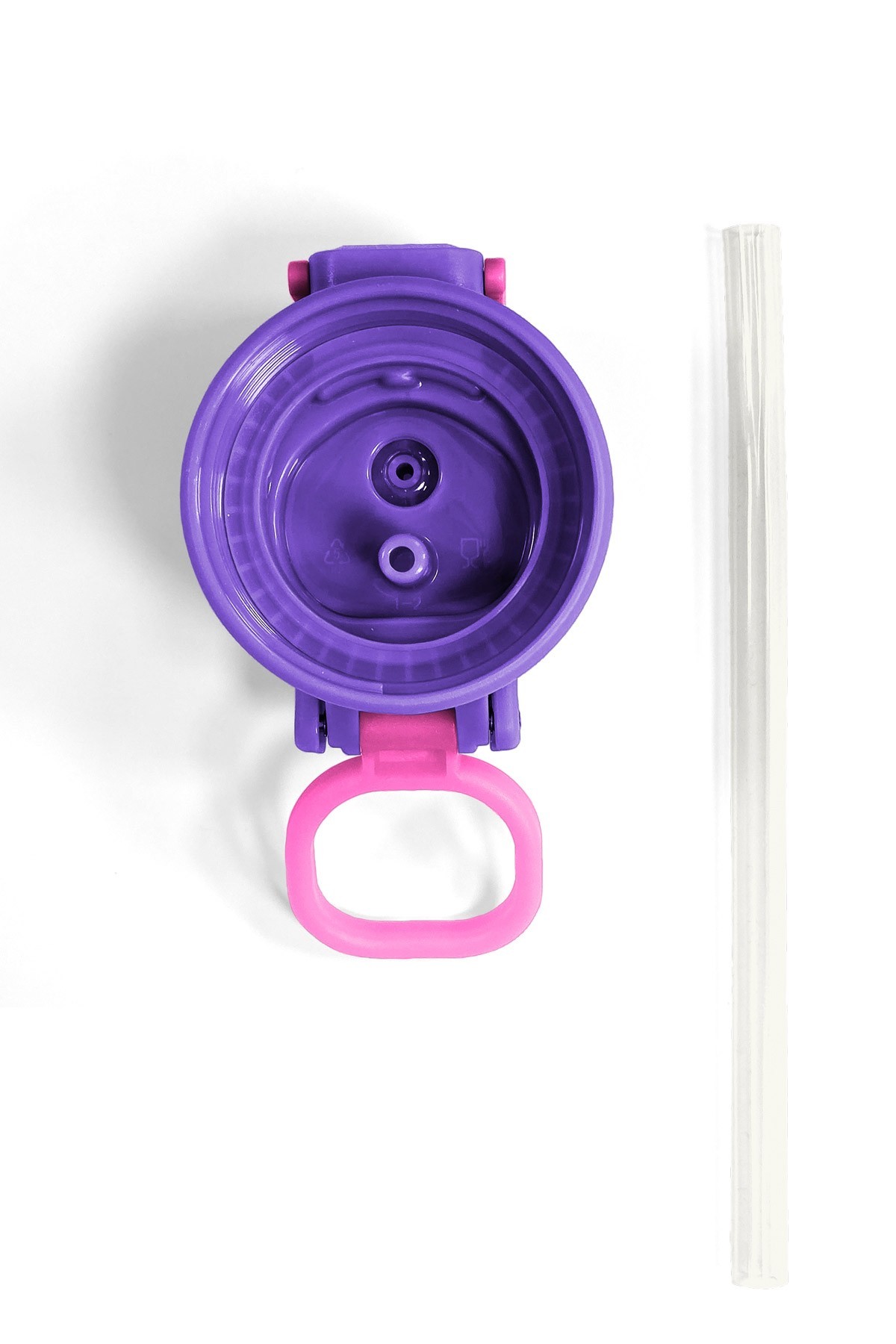 Coral High 500 ML Çelik Termos için Milka Pembe Yedek Kapak ve Pipet Kiti