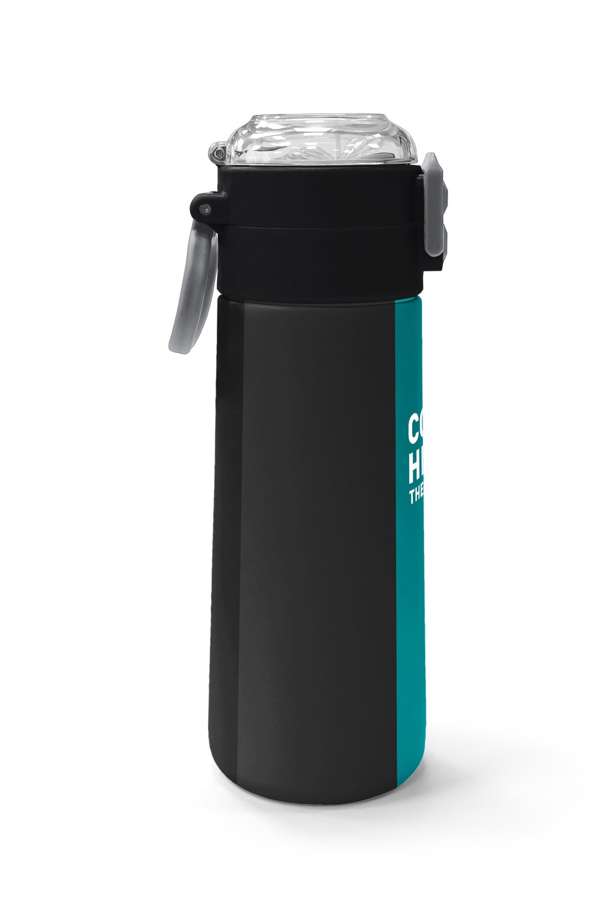 Coral High Kids Renkli Çizgili Desenli Pipetli ve Direkt İçim Çelik Termos 500 ml 31896