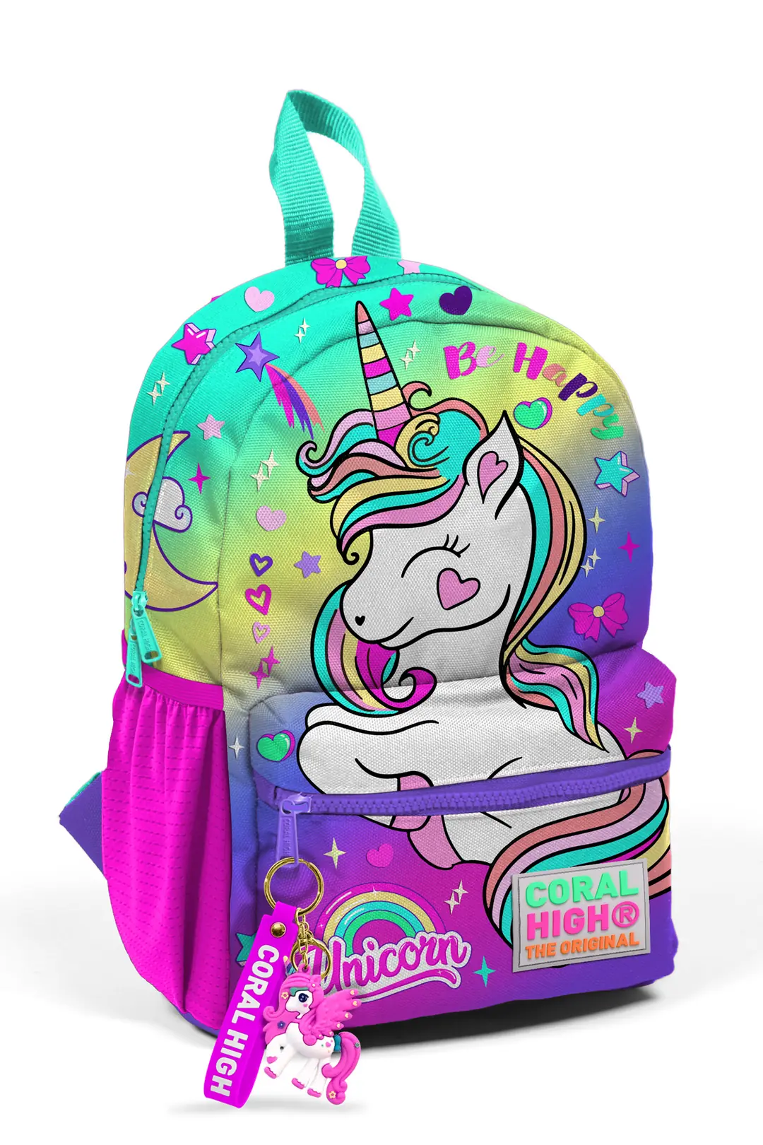 Coral High Minik Yuva Sırt Çantası Lavanta Su Yeşili Unicorn