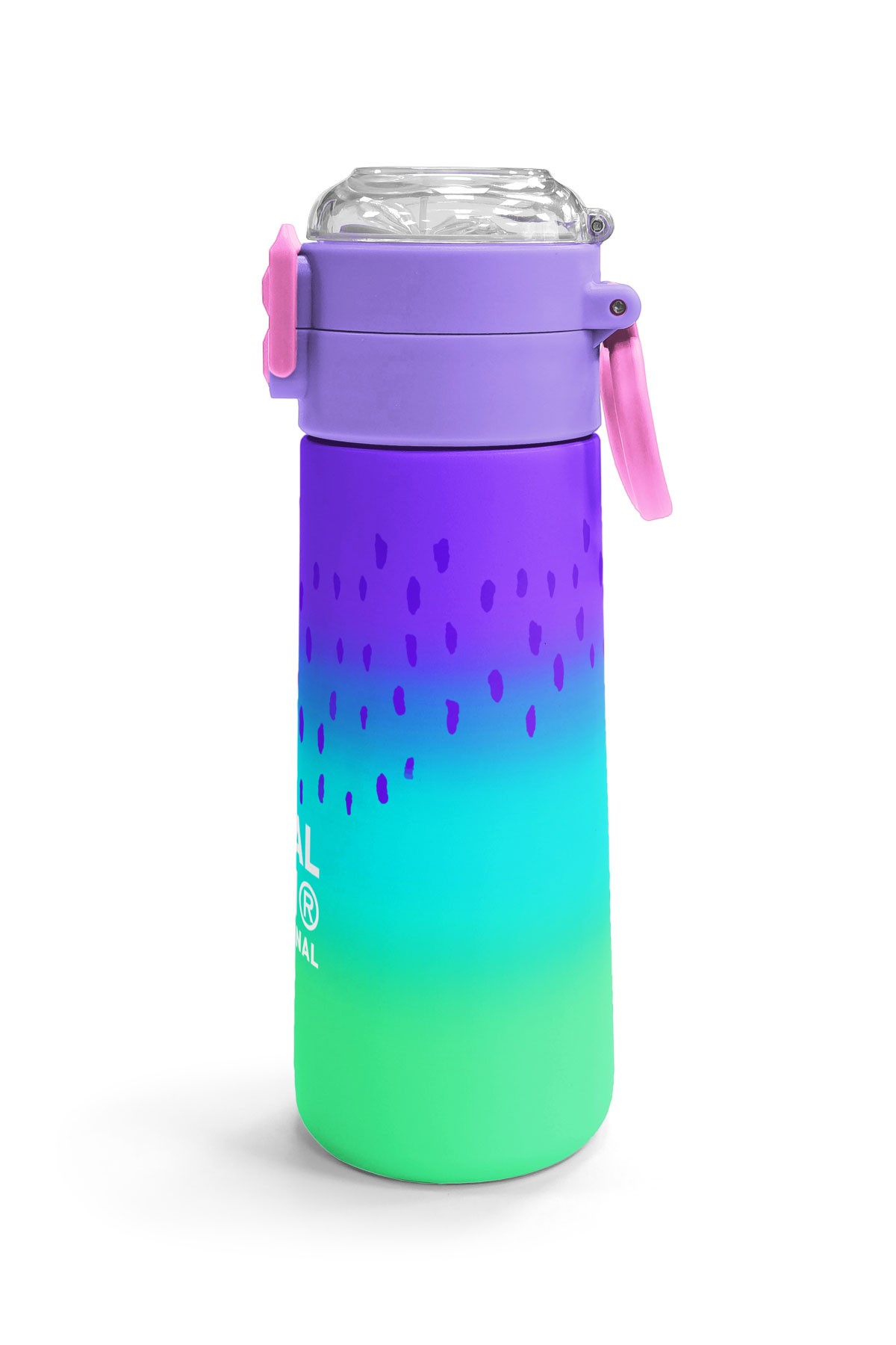 Coral High Kids Mor Lila Renk Geçişli Pipetli ve Direkt İçim Çelik Termos 500 ml 31850