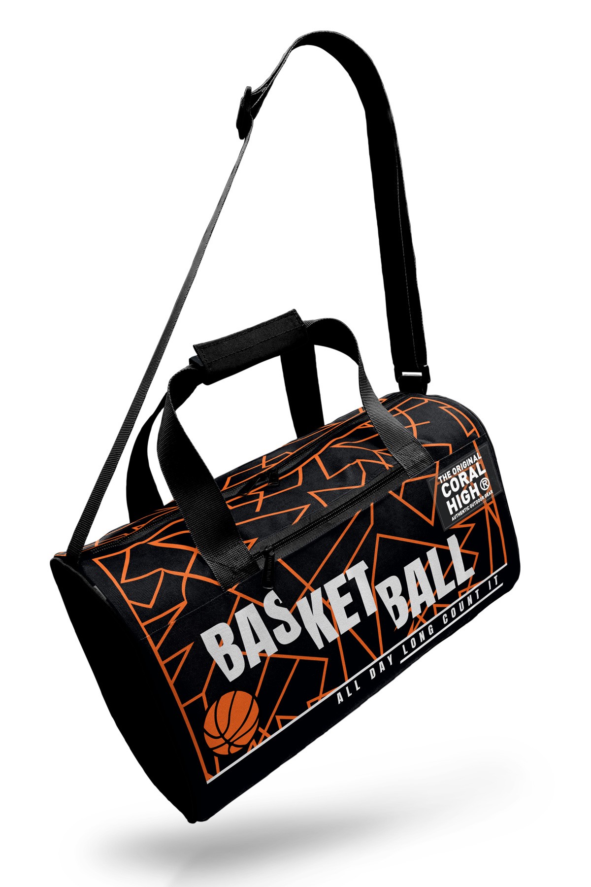 Coral High Siyah Basketbol Desenli Spor Çantası 27536