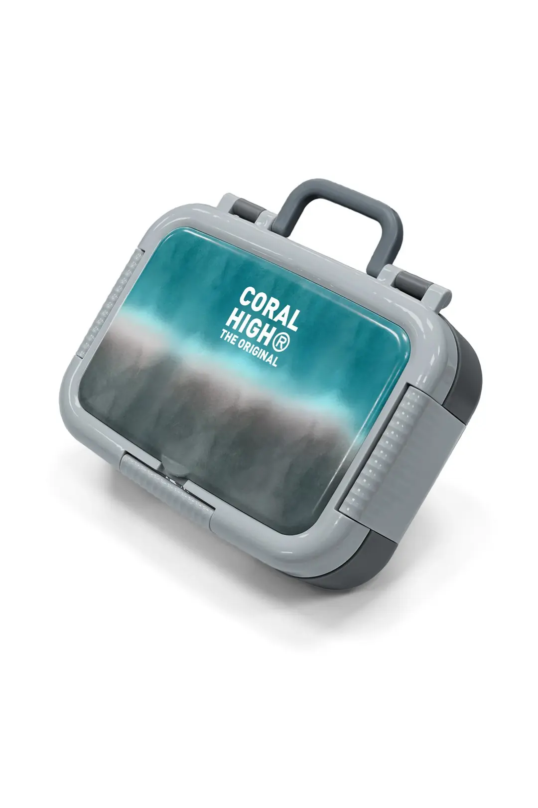 Coral High Kids Turquoise Gray Batik Patterned Stainless Steel