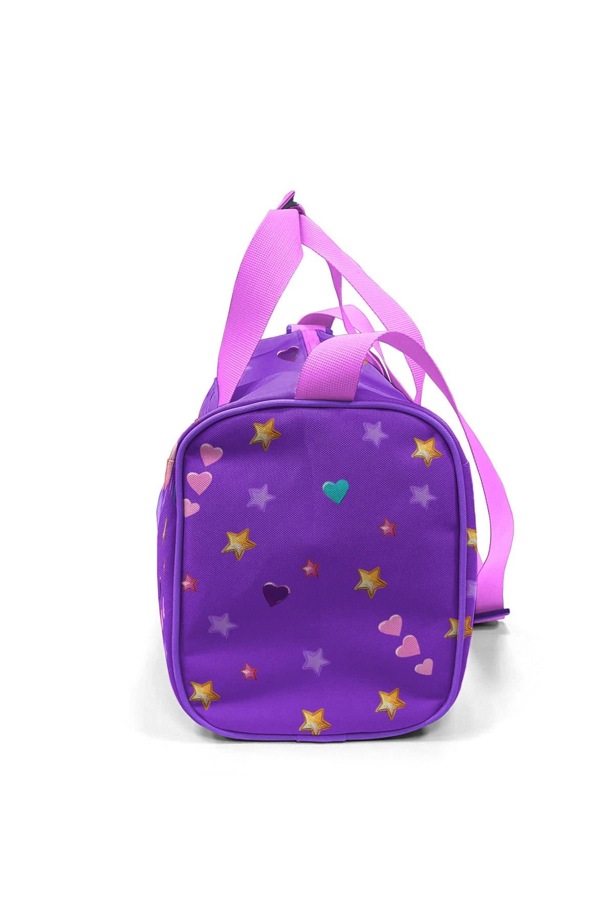 Coral High Mor Pembe Unicorn Dondurma Desenli Spor Çantası 27542