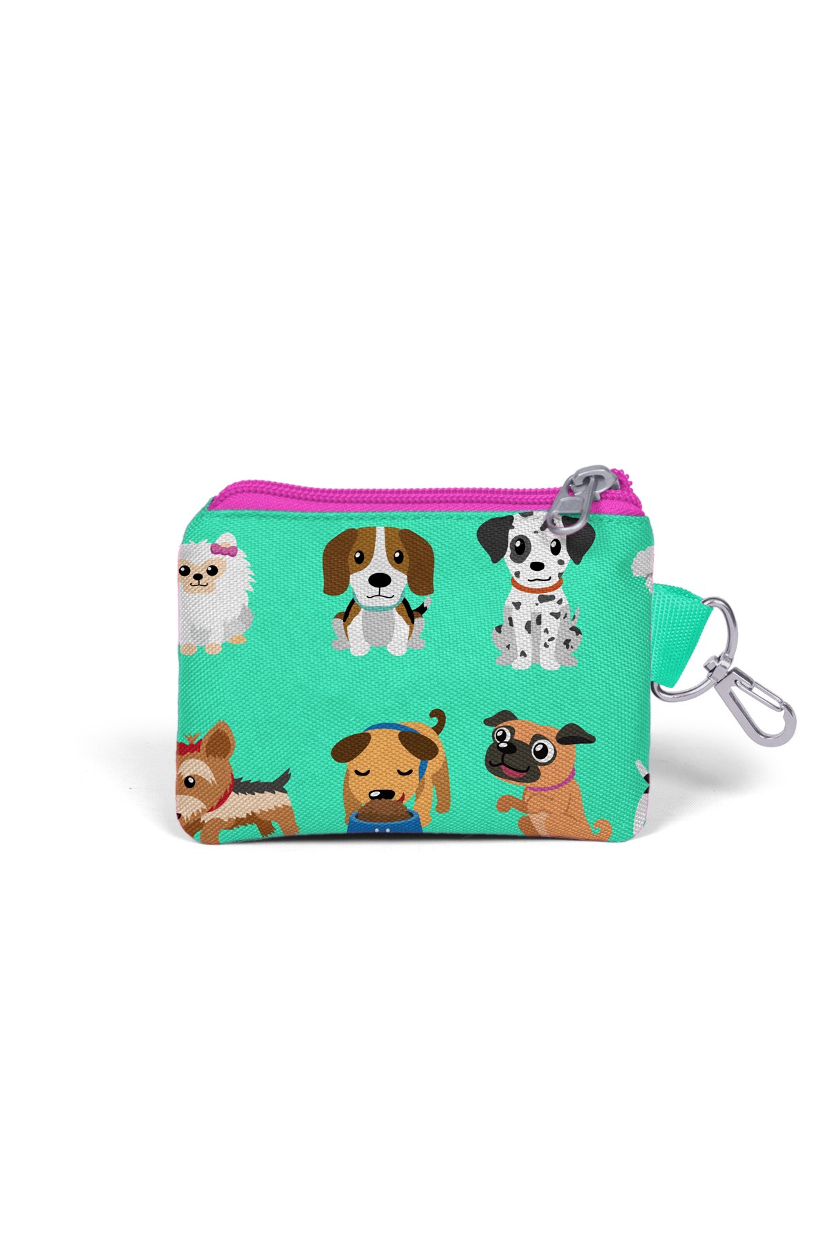 Coral High Kids Su Neon Pembe Yeşili Köpek Desenli Bozuk Para Çantası 21716