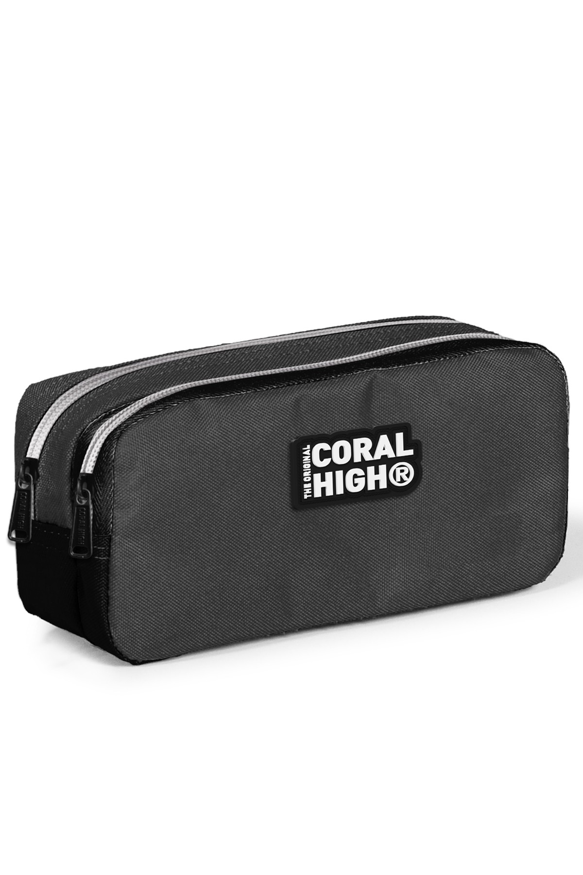 Coral High Kids Koyu Gri Siyah İki Bölmeli Kalem Çantası 22191