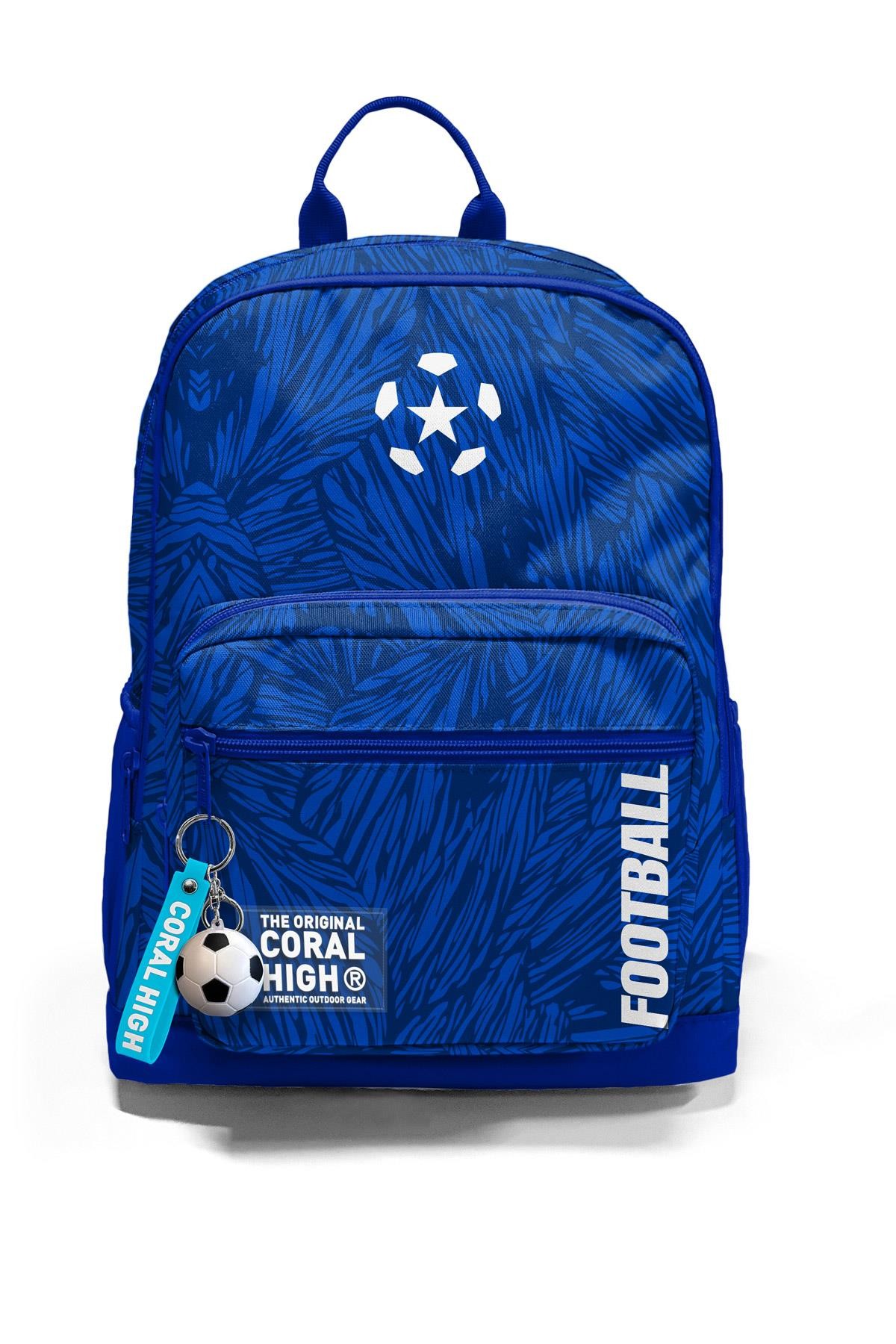 Coral High Lacivert Saks Futbol Desenli Okul Sırt Çantası 23697