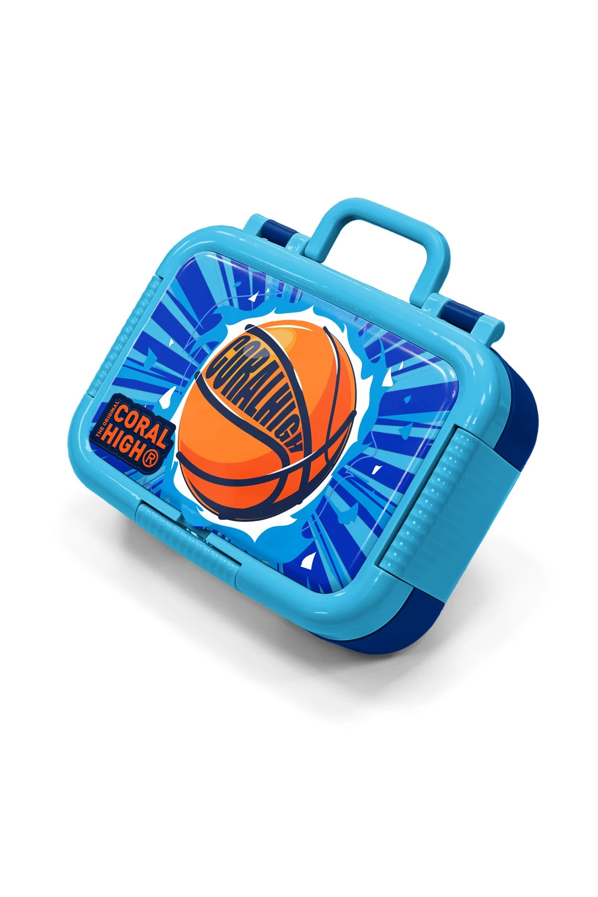 Coral High Kids Mavi Basketbol Desenli Paslanmaz Çelik Besle
