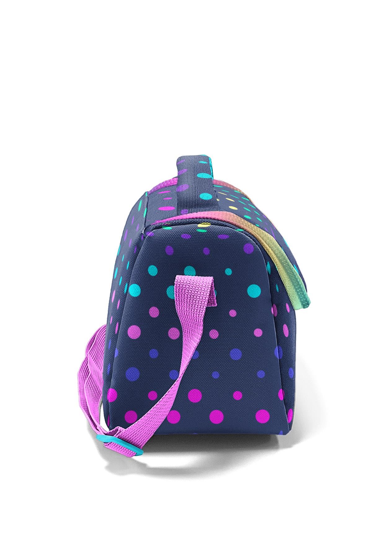Coral High Kids Lacivert Renkli Puantiyeli Desenli Thermo Beslenme Çantası 22772