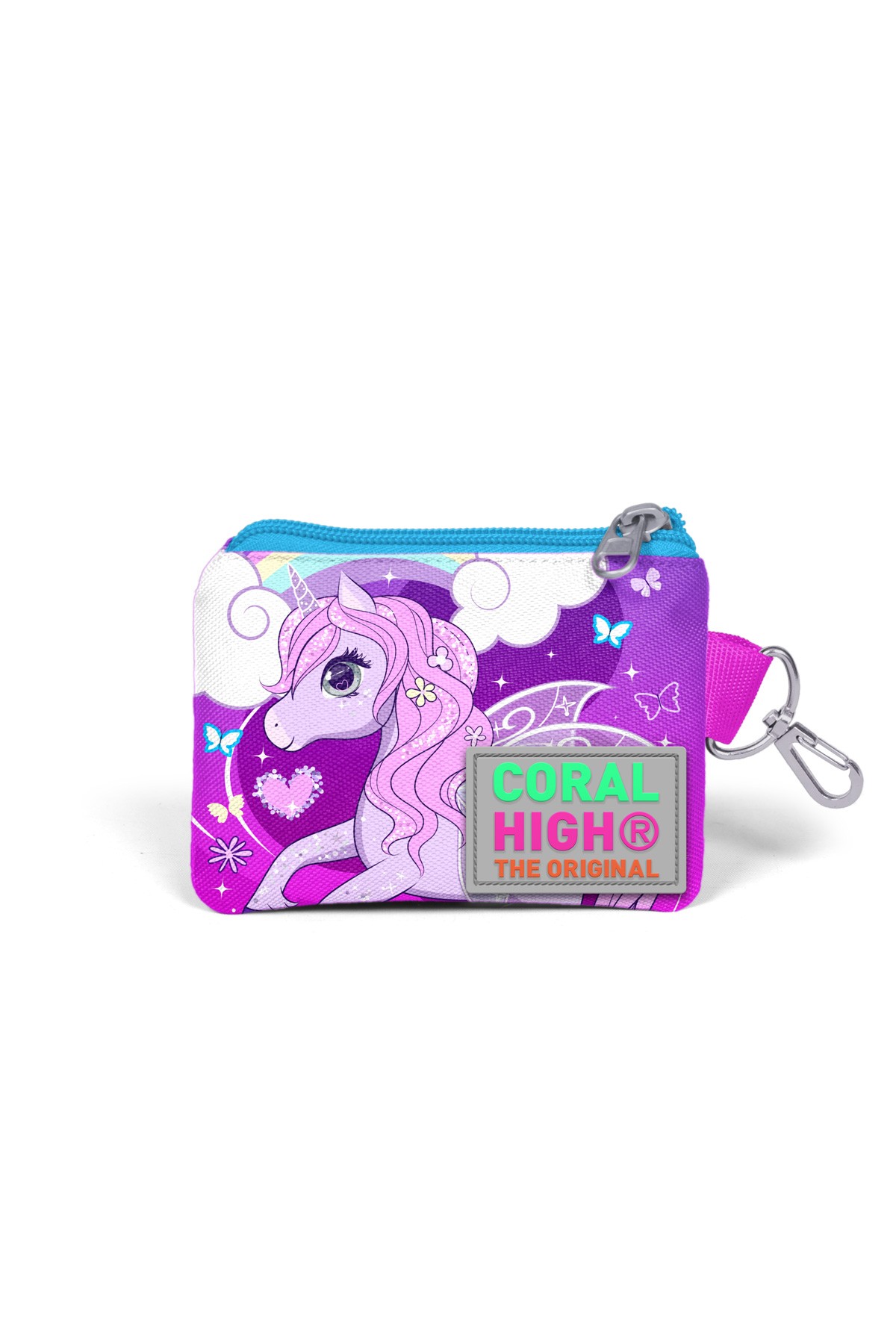 Coral High Kids Mor Pembe Unicorn Desenli  Bozuk Para Çantası 21808