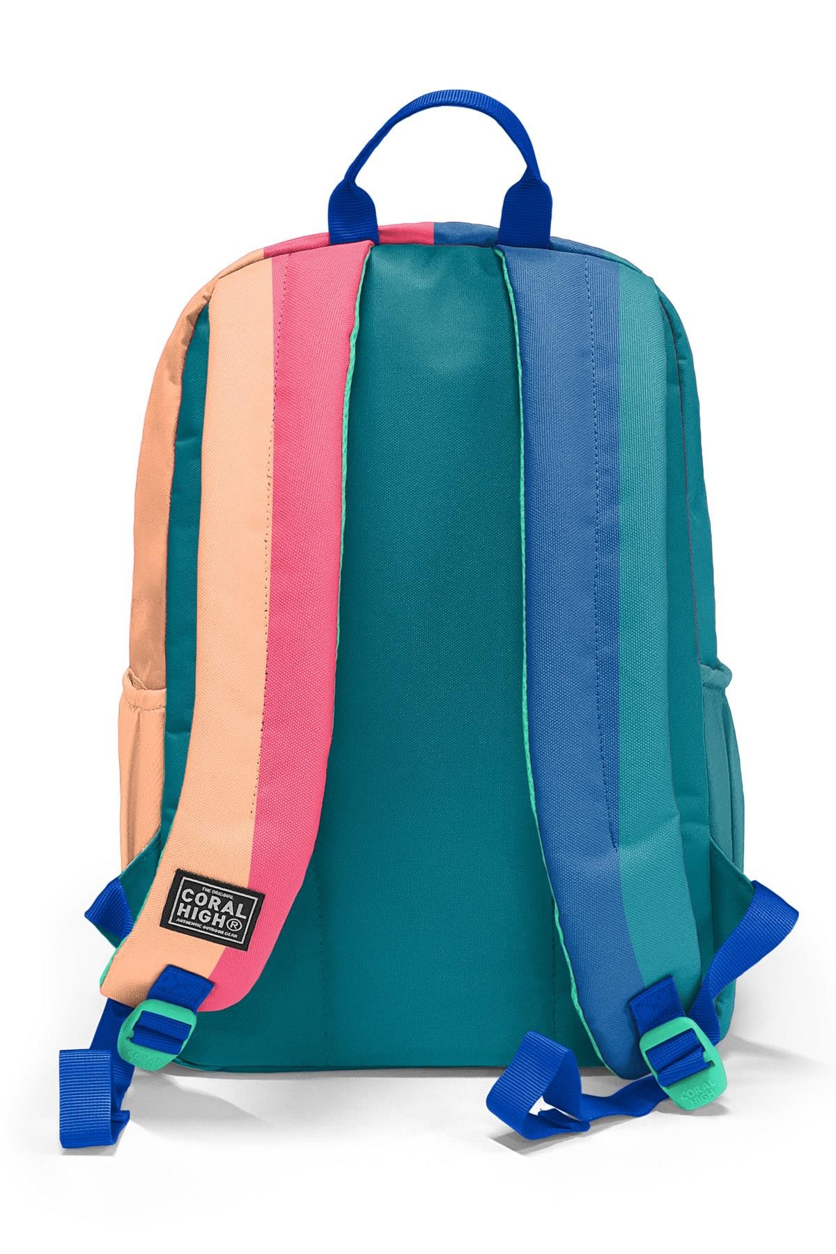 Coral High Renkli Çizgili Okul Sırt Çantası 23679