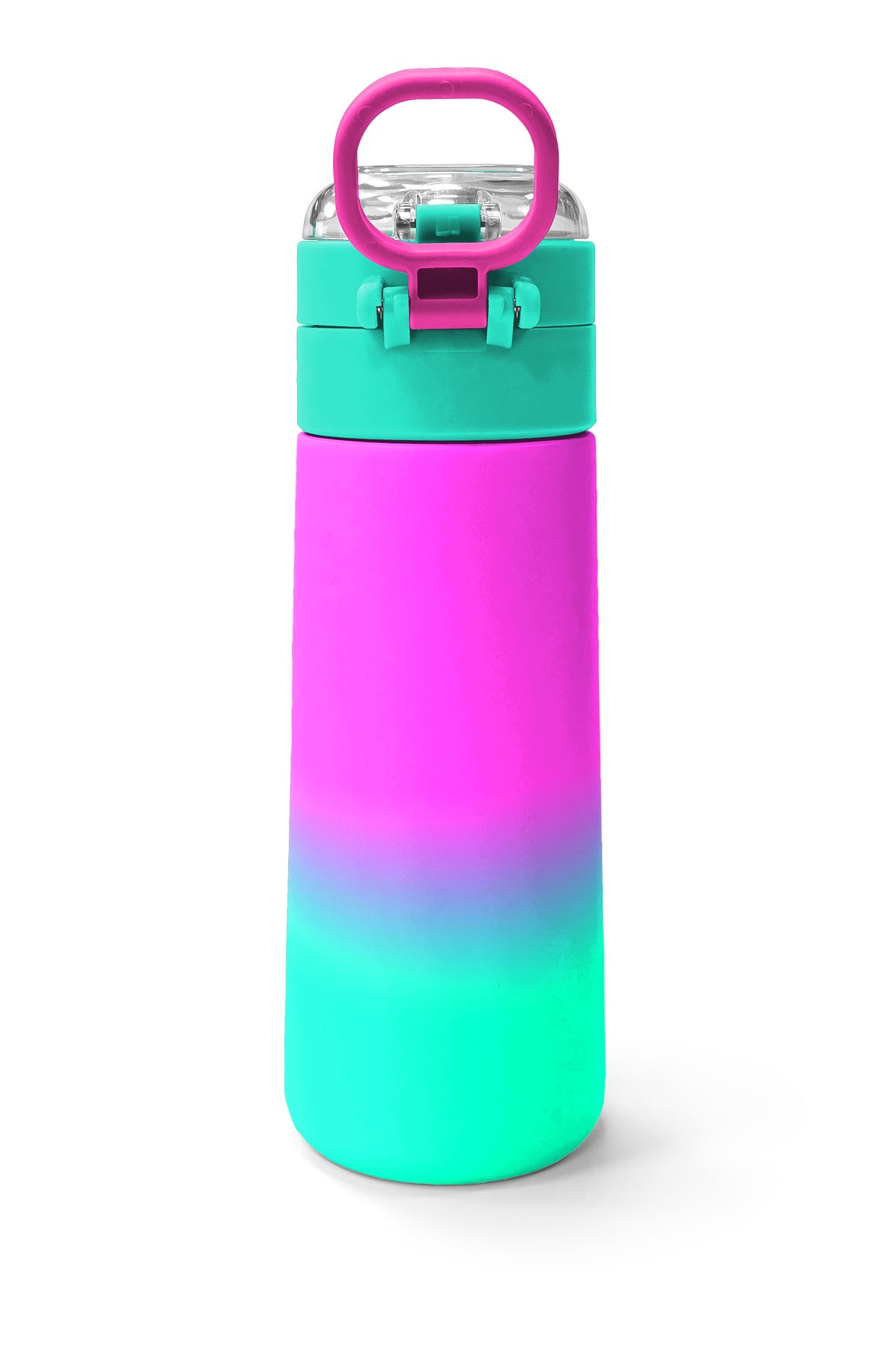 Coral High Kids Pembe Su Yeşili Renk Geçişli Pipetli ve Direkt İçim Çelik Termos 500 ml 31838