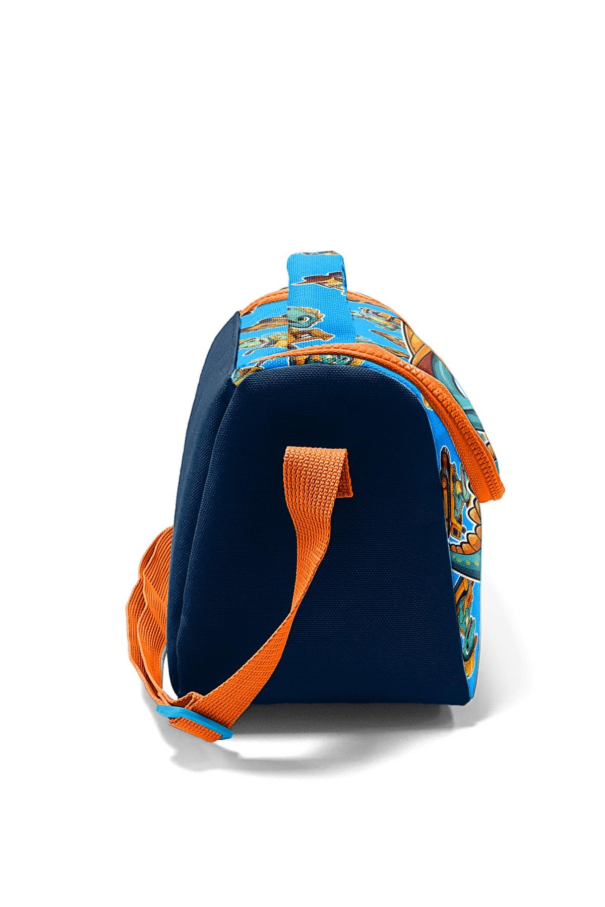 Coral High Kids Mavi Turuncu Dinozor Desenli Thermo Beslenme Çantası 12793