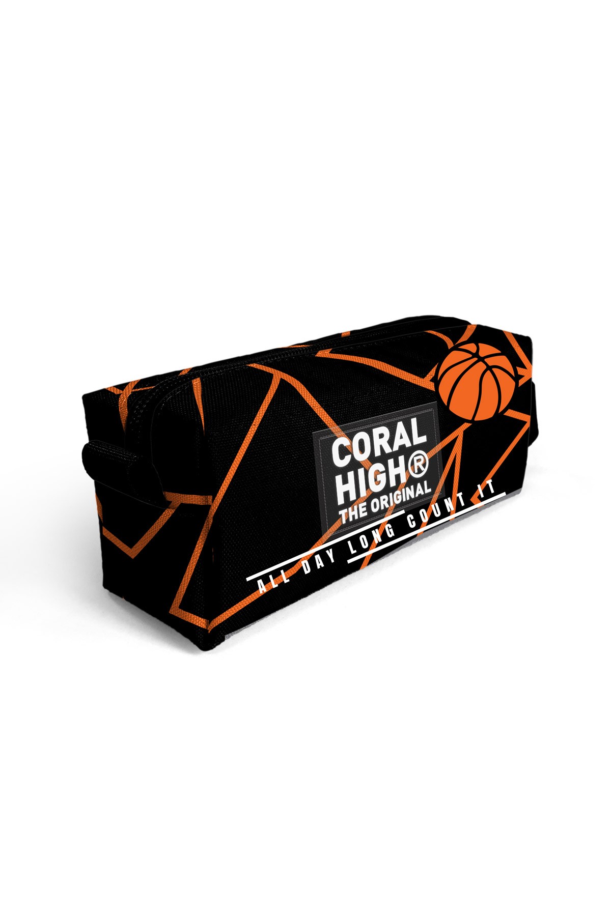 Coral High Kids Pembe Turuncu Siyah Basketbol Kalem Çantası 22079