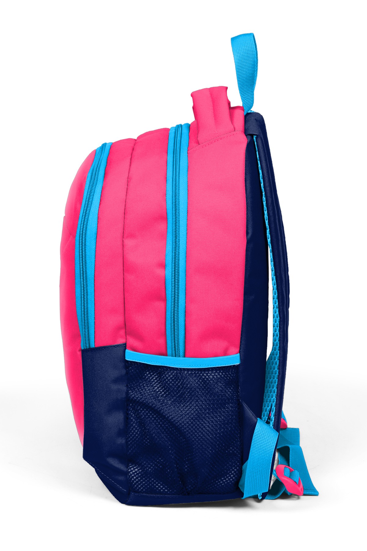 Coral High Kids Neon Mercan-Lacivert Üç Bölmeli Okul Sırt Çantası 14392