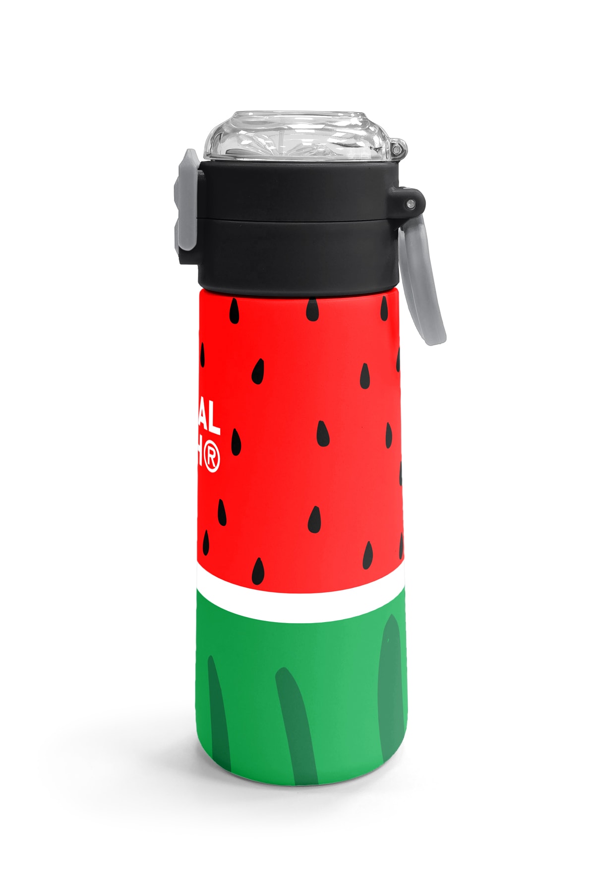 Coral High Kids Kırmızı Yeşil Karpuz Desenli Pipetli ve Direkt İçim Çelik Termos 500 ml 31866