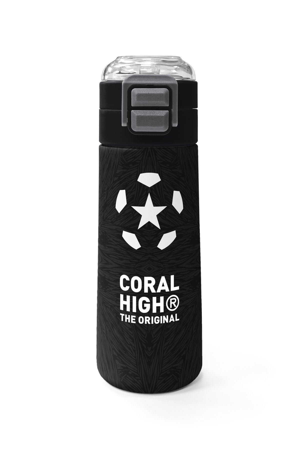 Coral High Kids Siyah Futbol Desenli Pipetli ve Direkt İçim Çelik Termos 500 ml 31898