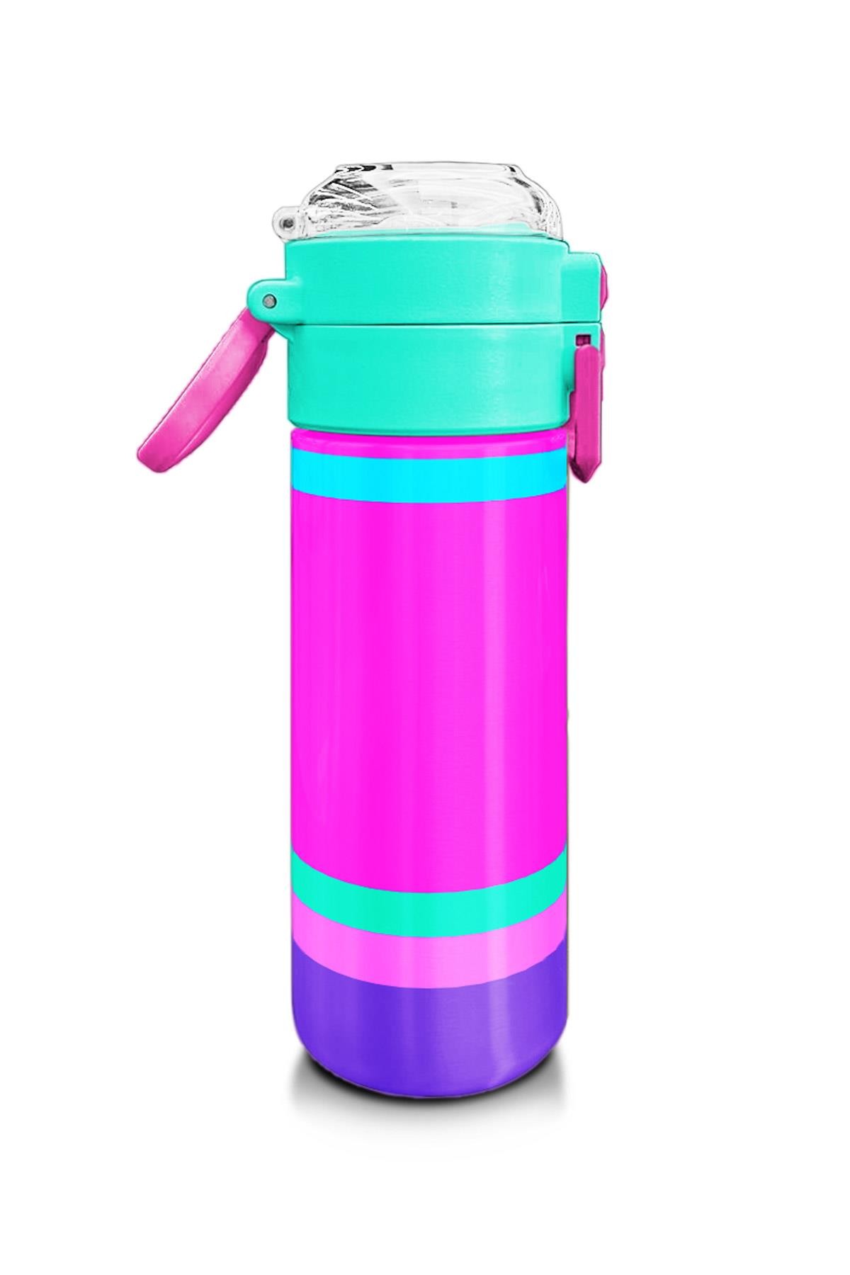 Coral High Kids Çok Renkli Pipetli ve Direkt İçim Çelik Termos 500 ml 31864