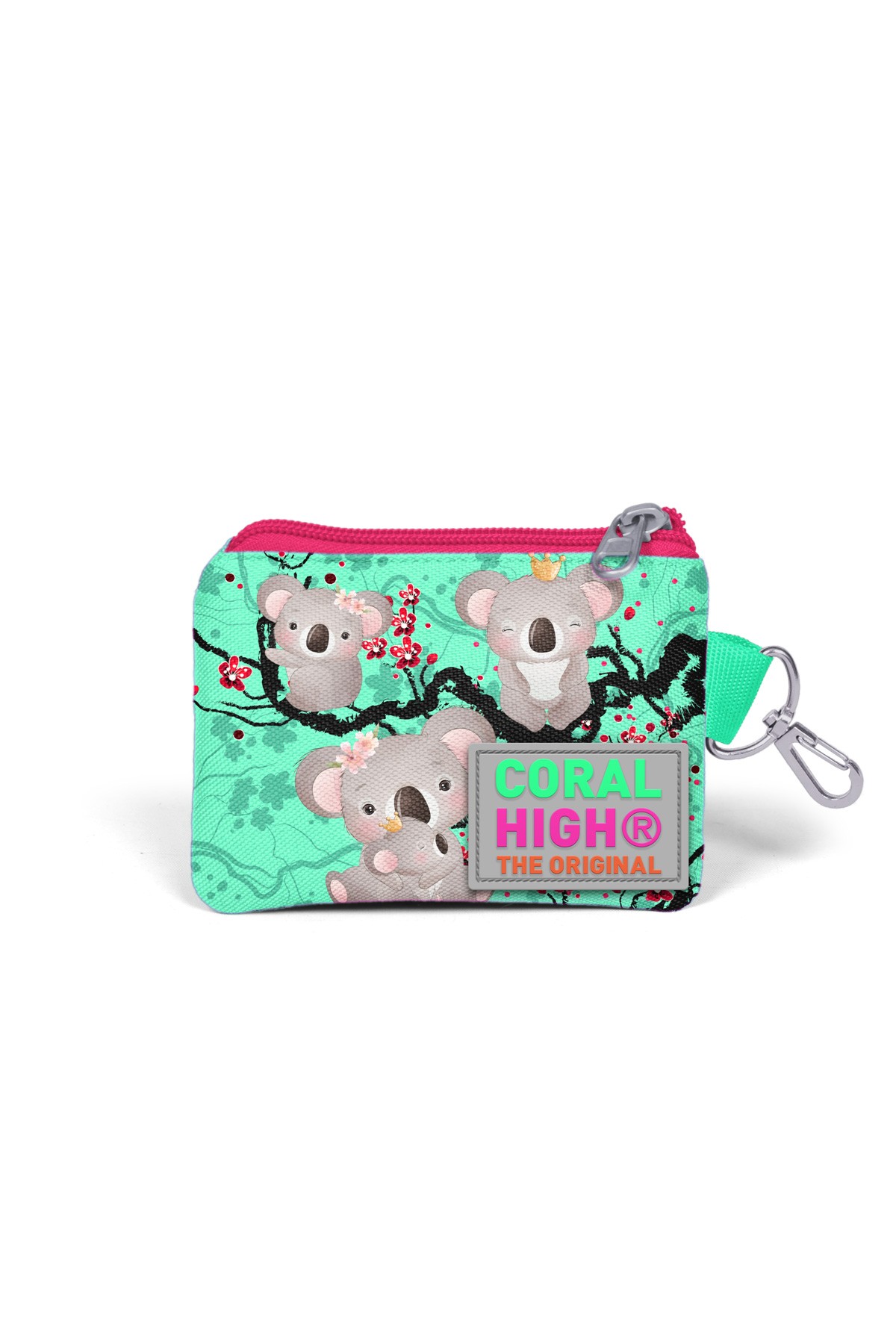 Coral High Kids Su Yeşilİ Neon Mercan Koala Desenli Bozuk Para Çantası 21813