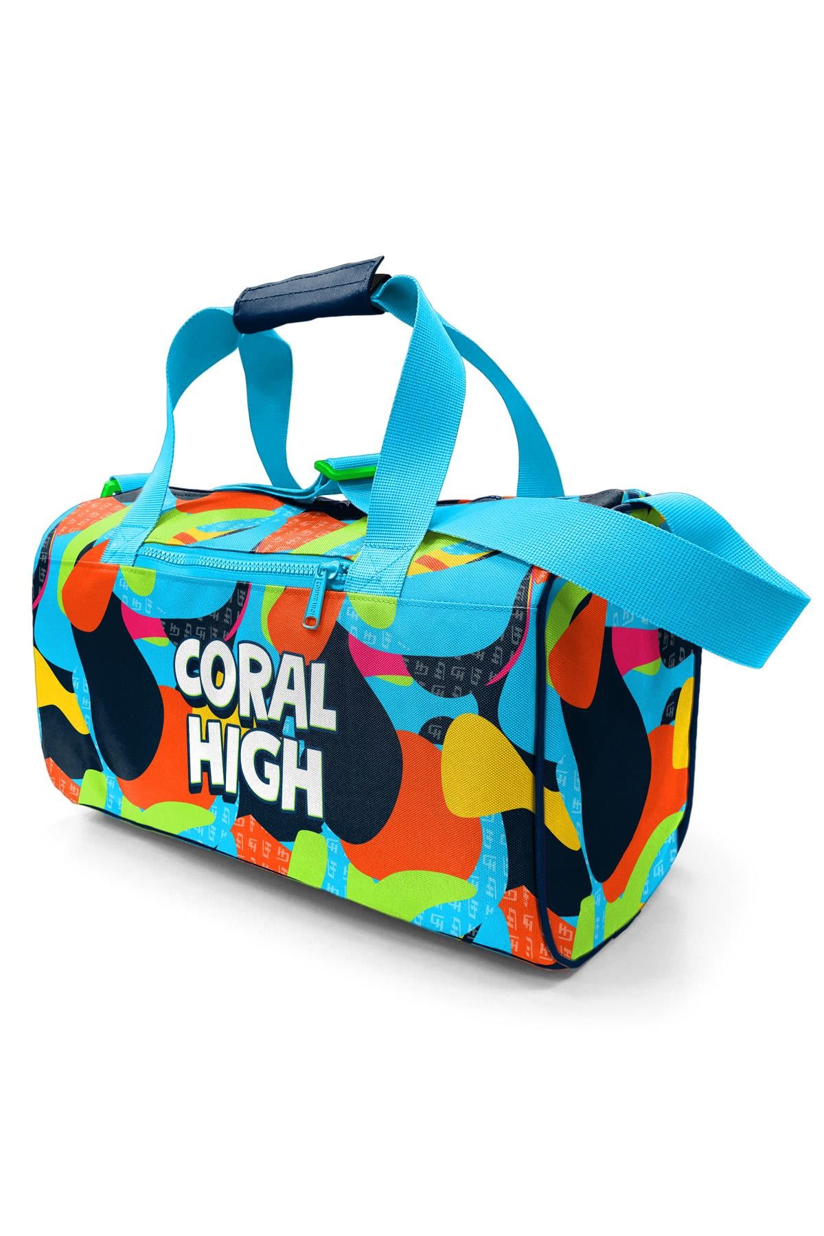 Coral High Lacivert Mavi Graffiti Desenli Spor Çantası 27524