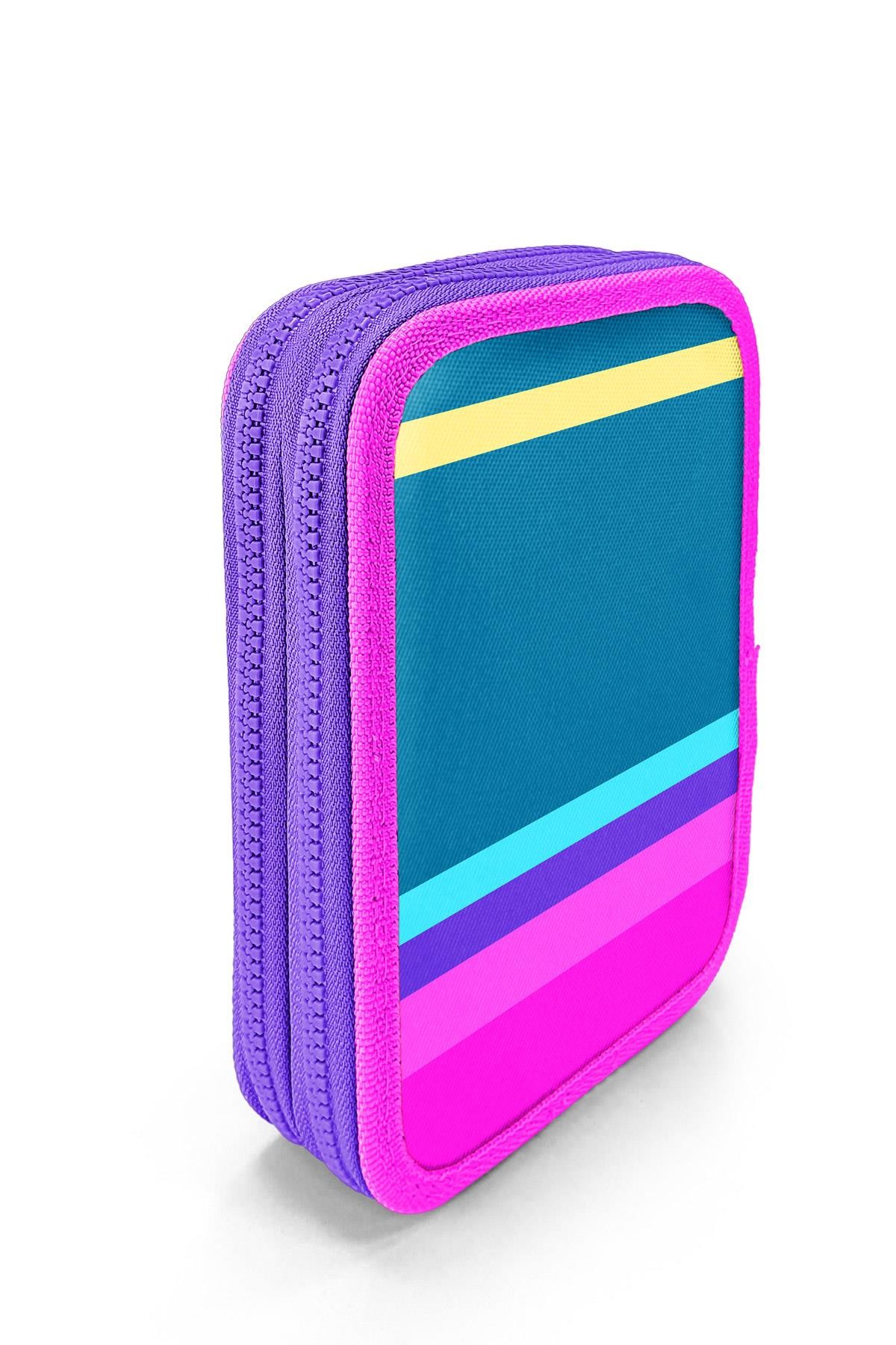 Coral High Kids Pembe Pastel Renkli Çift Katlı Kalem Çanta 11136
