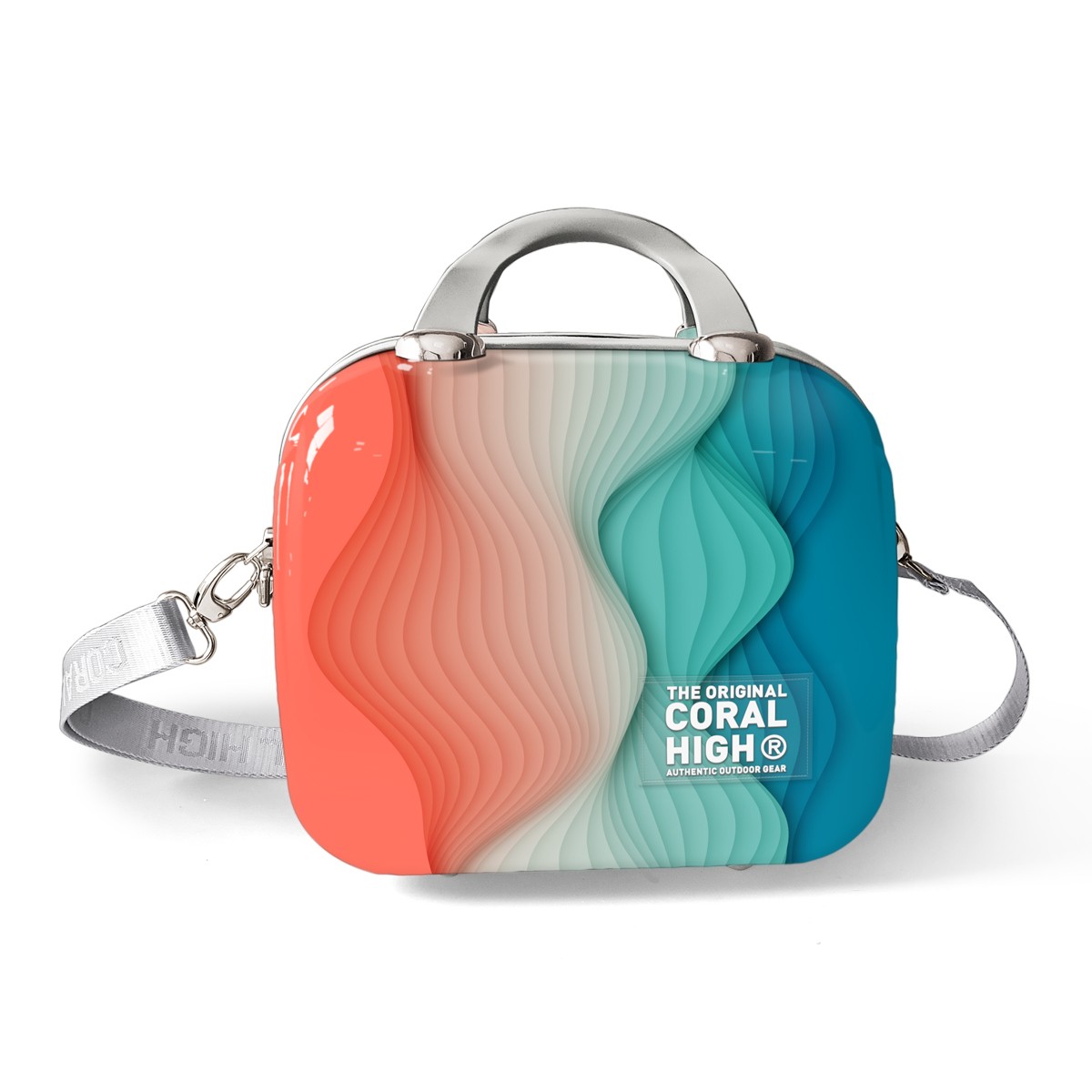 Coral High Renkli Desenli Omuz Askılı PC Makyaj Çantası 16804
