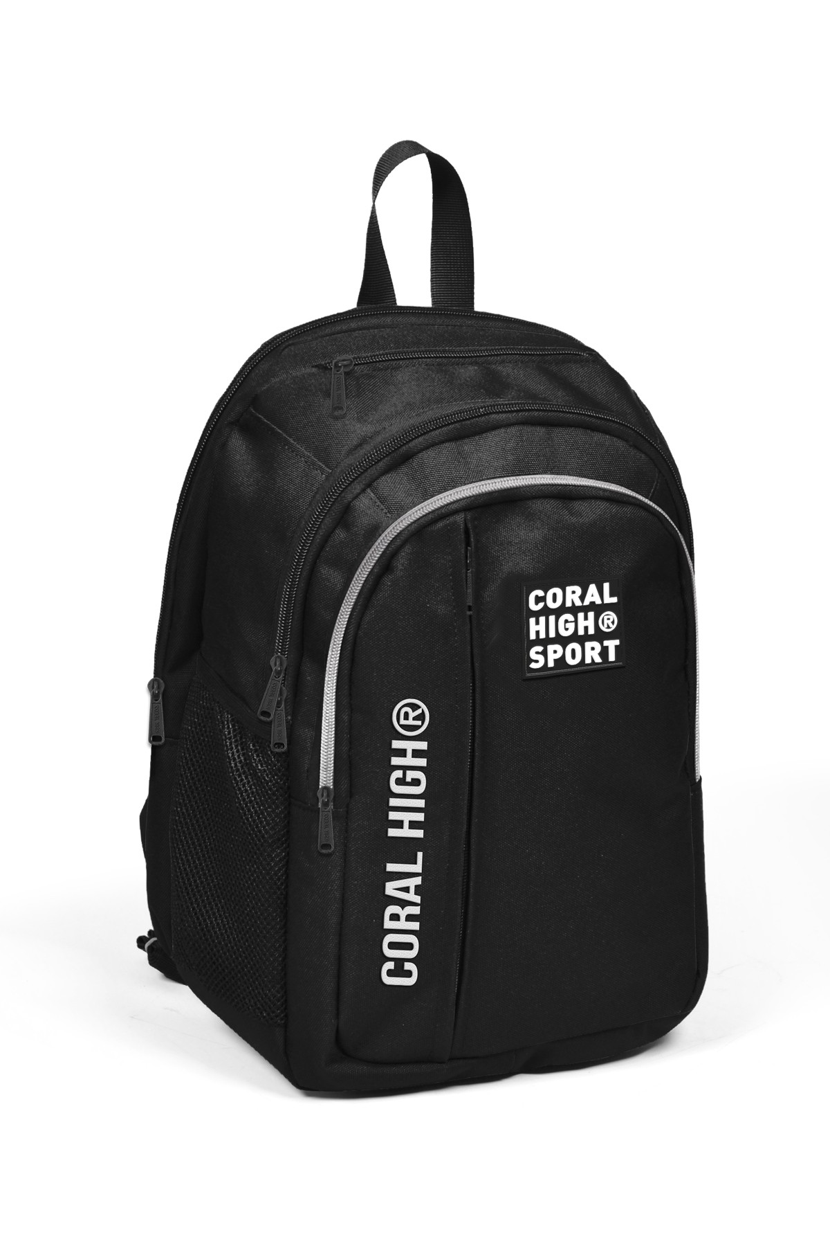 Coral High Sport Siyah Beş Bölmeli USB Şarjlı Kulaklık Çıkışlı Sırt Çantası 23241