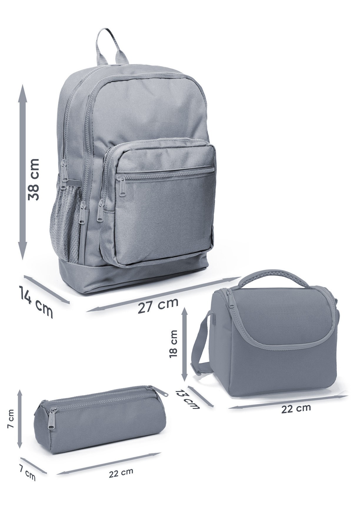 Coral High Kids Renkli Çizgili 3’lü Okul Çanta Seti SET0123782
