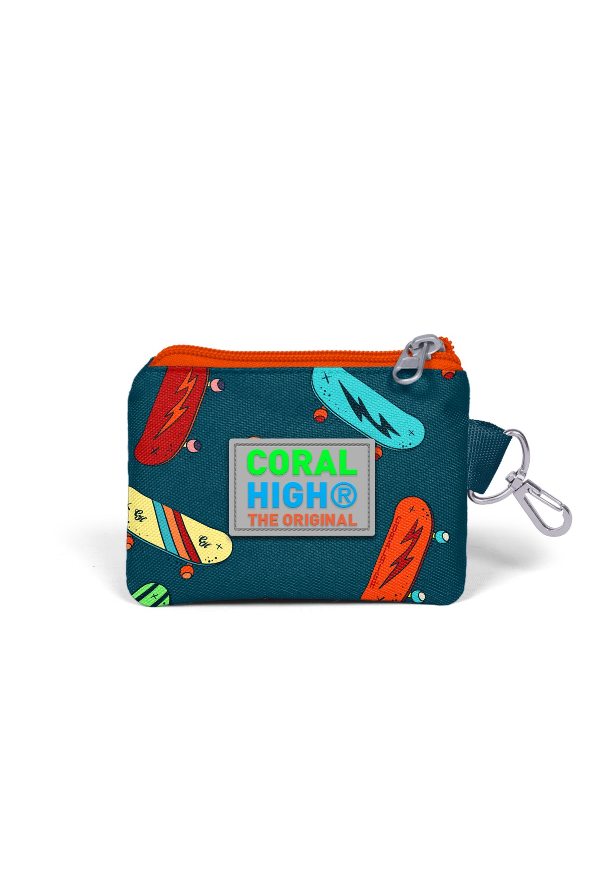 Coral High Kids Civit Neon Turuncu Kaykay Desenli Bozuk Para Çantası 21823