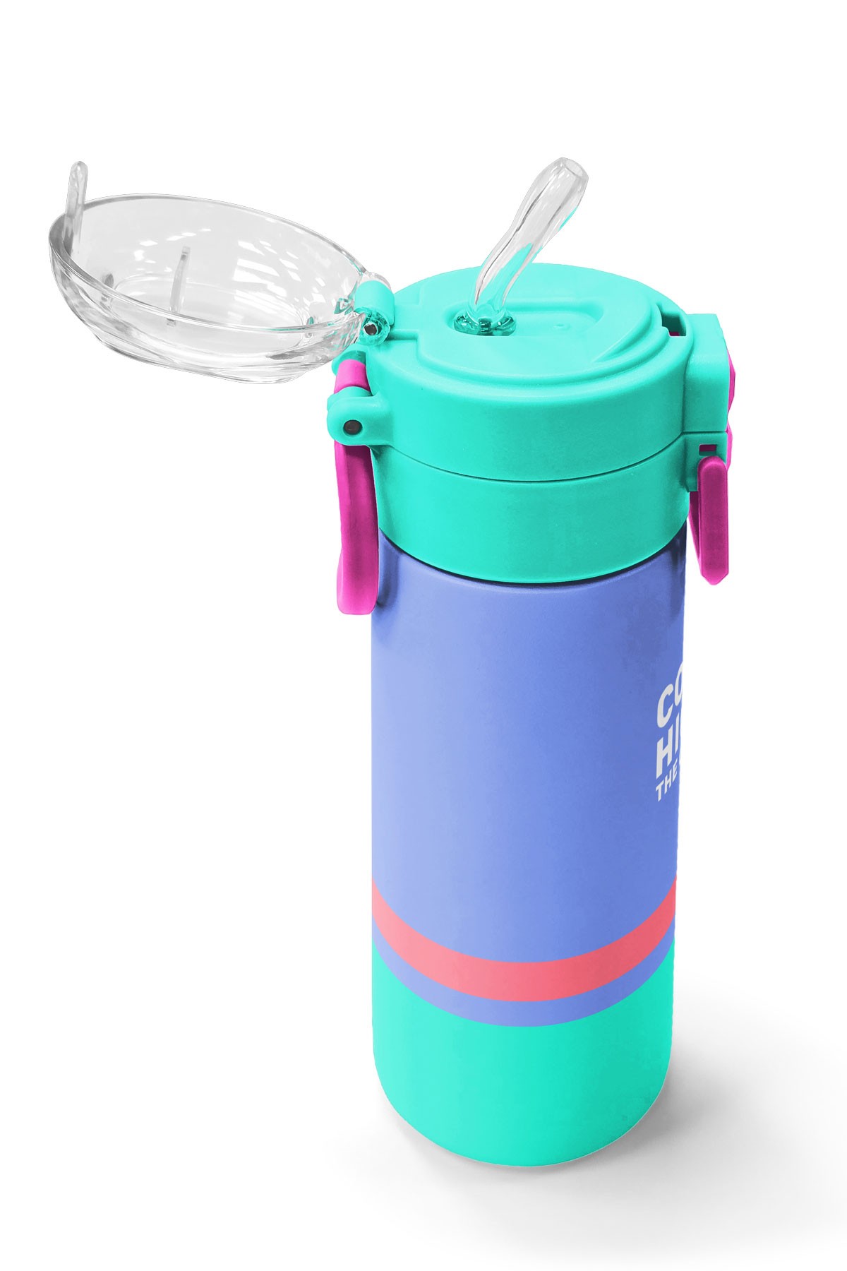 Coral High Kids Derin Mavi Renkli Pipetli ve Direkt İçim Çelik Termos 500 ml 31854