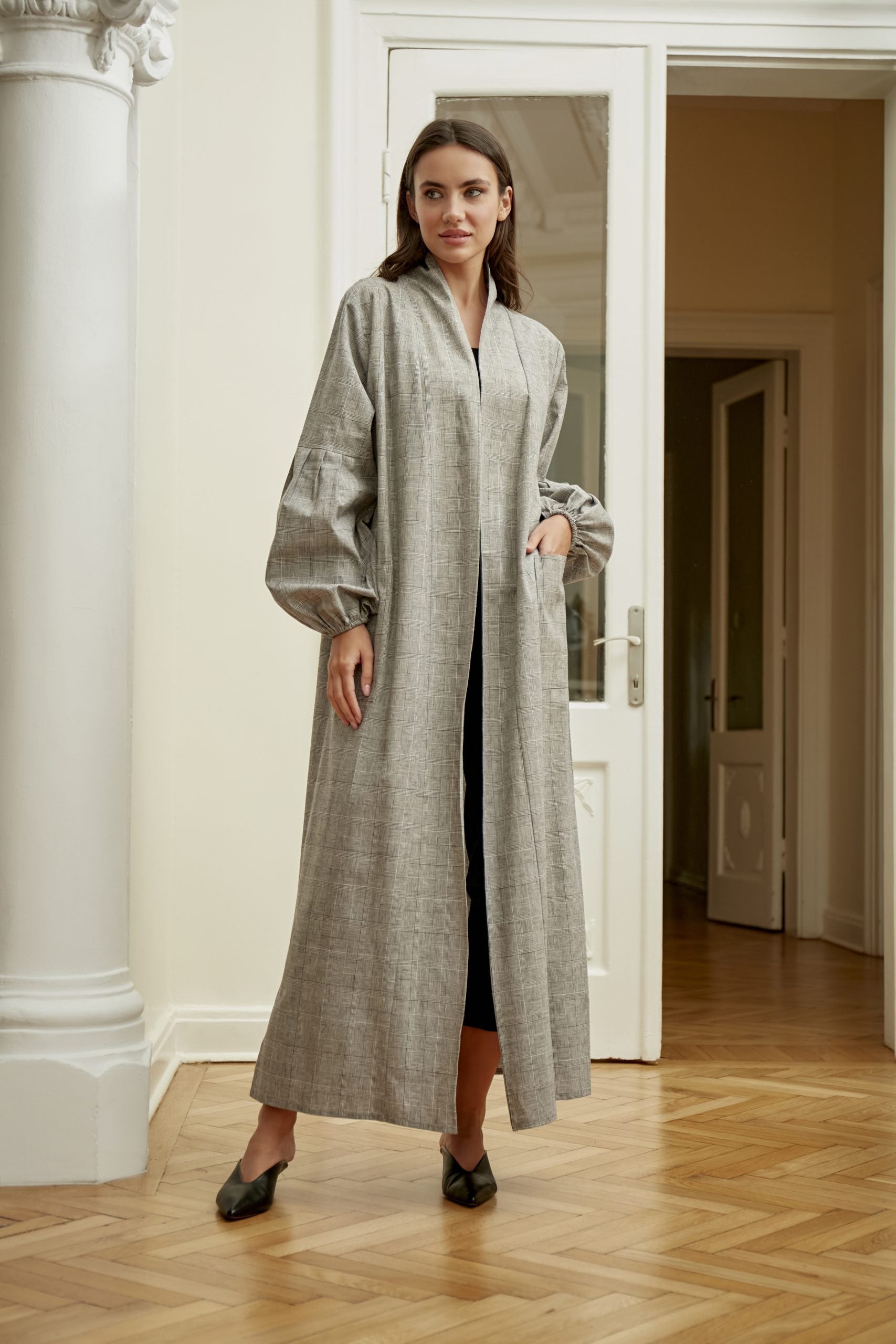 Plaid Rolling Kaftan