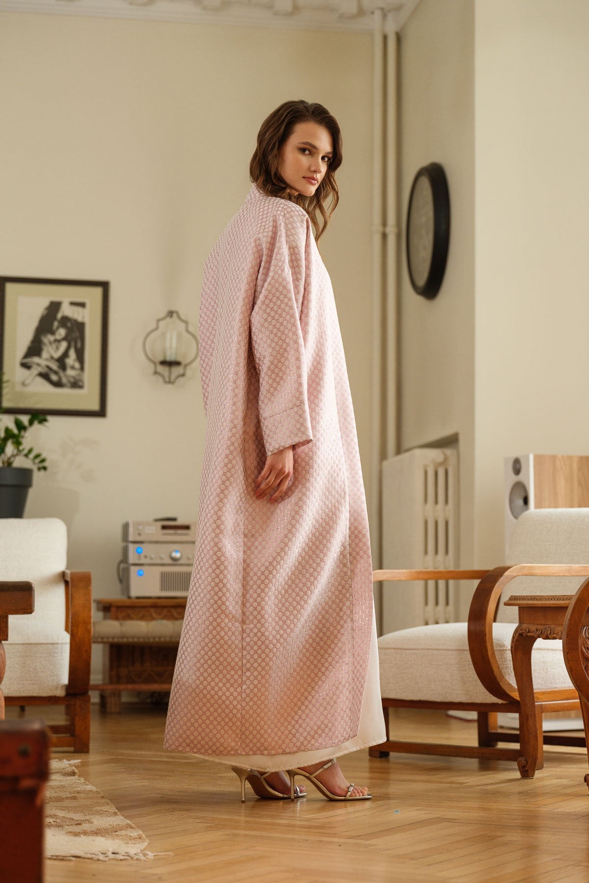 Polkadot Pink Kaftan