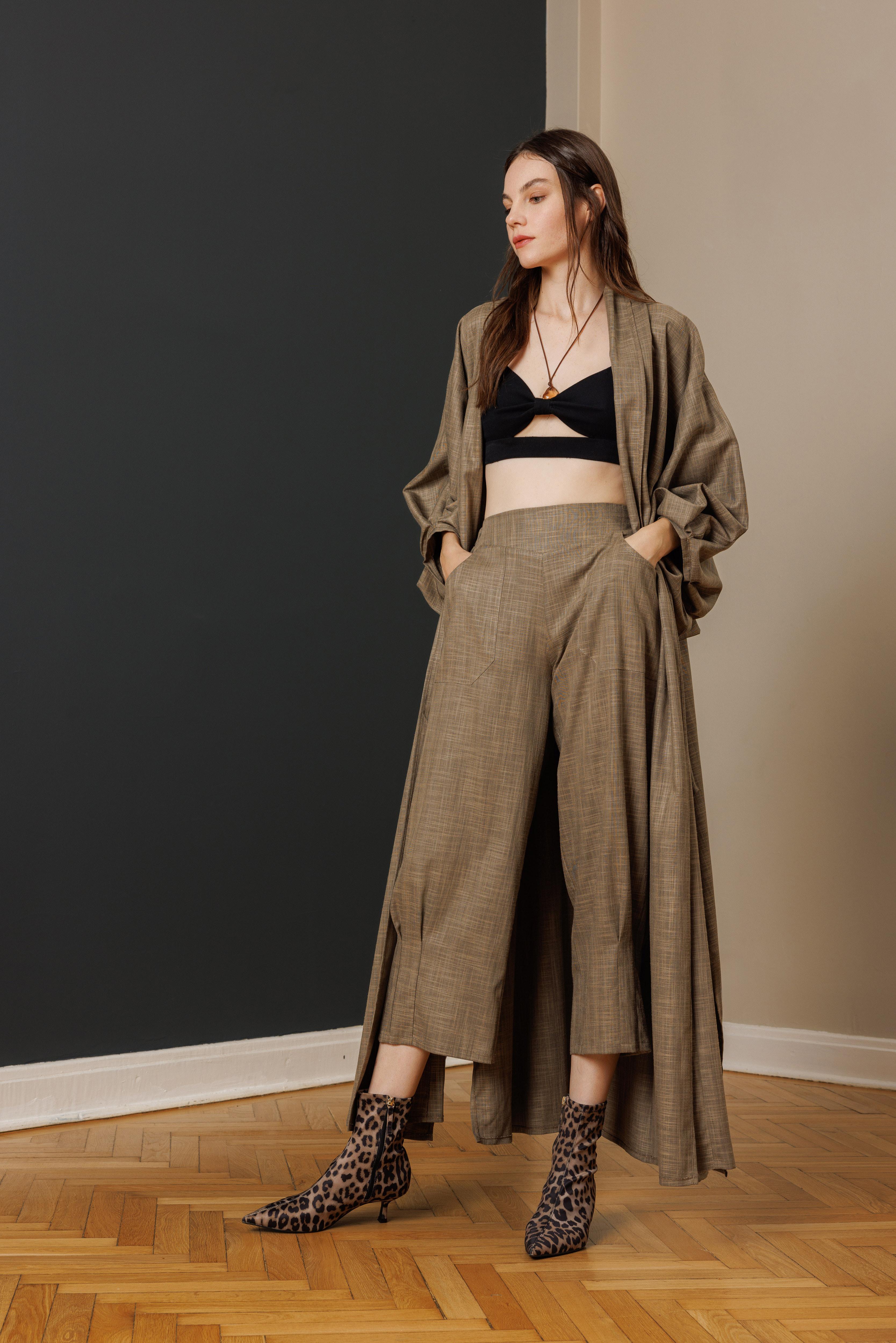 Vintage Khaki Kaftan